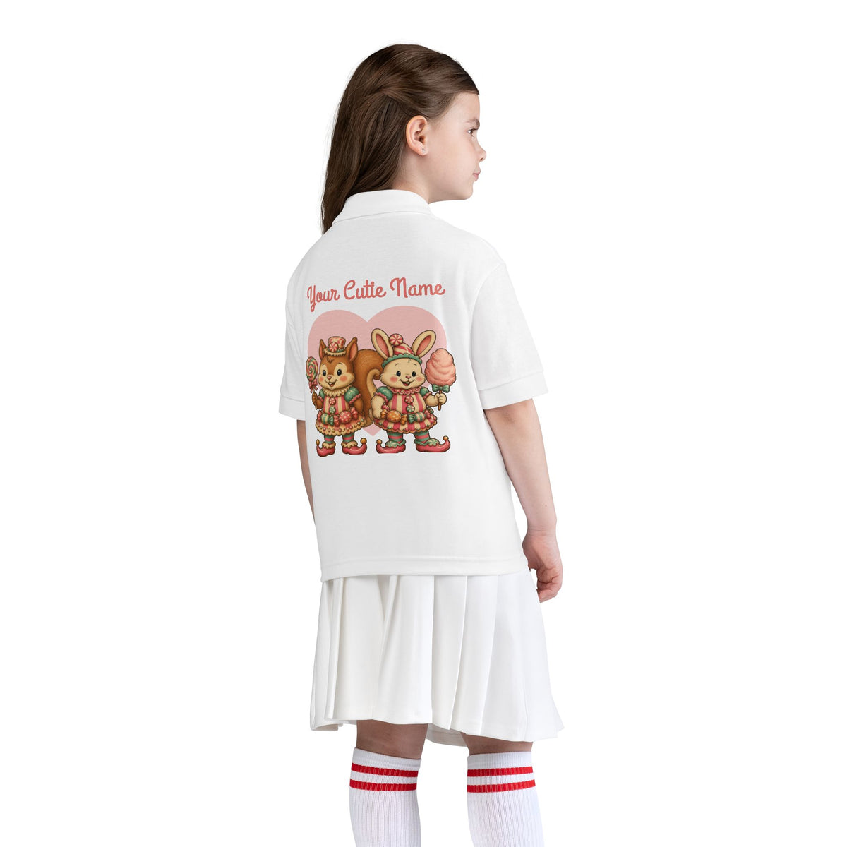 Kids Polo — Cute LolliSquirrel & BunBon with Custom Name