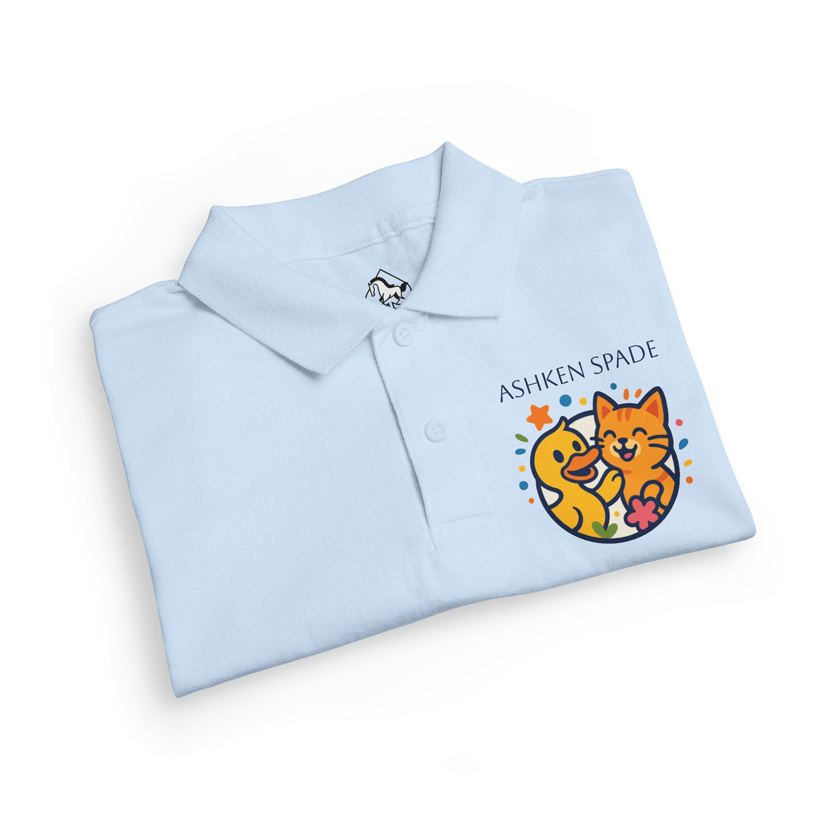Kids Polo Shirt — Happy Cat & Duck Kids Polo Shirt