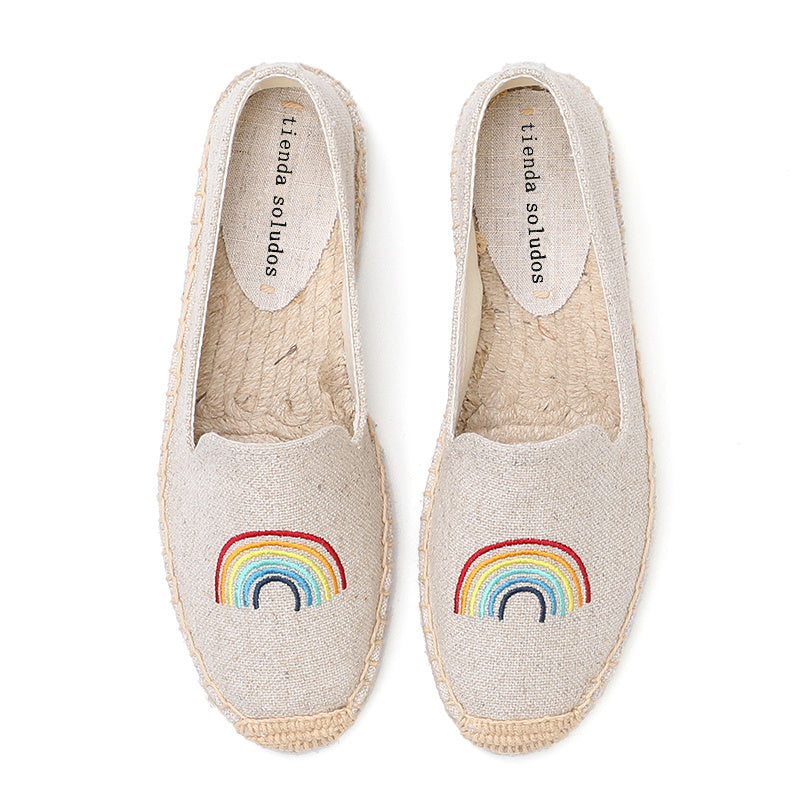 Fisherman shoes embroidered pedal