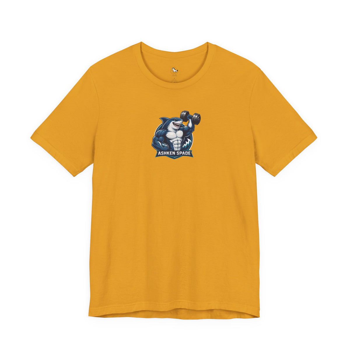Ashken Spade Shark Weightlifter Personalized Graphic Tee