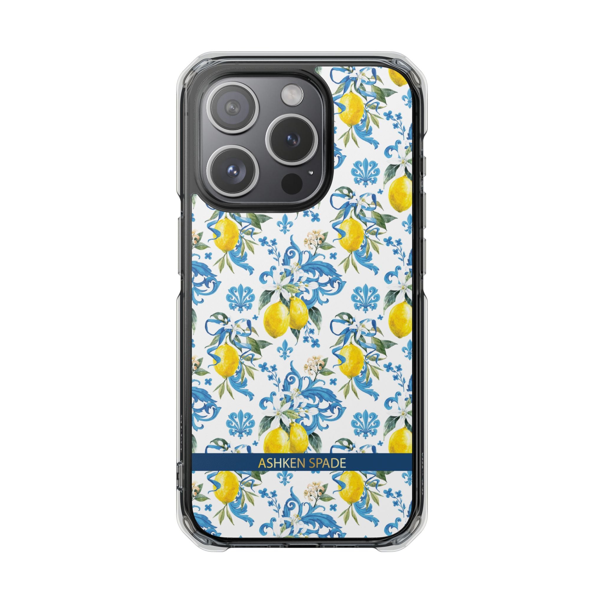 Lemon Charm with Blue Ribbon Magnetic Phone Case
