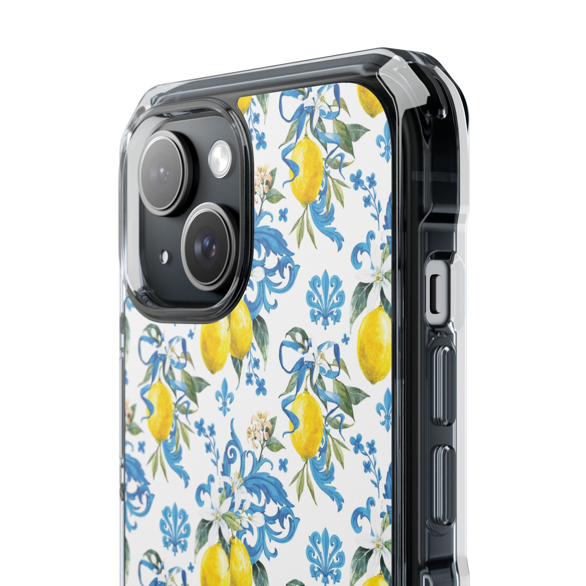 Lemon Charm with Blue Ribbon Magnetic Phone Case