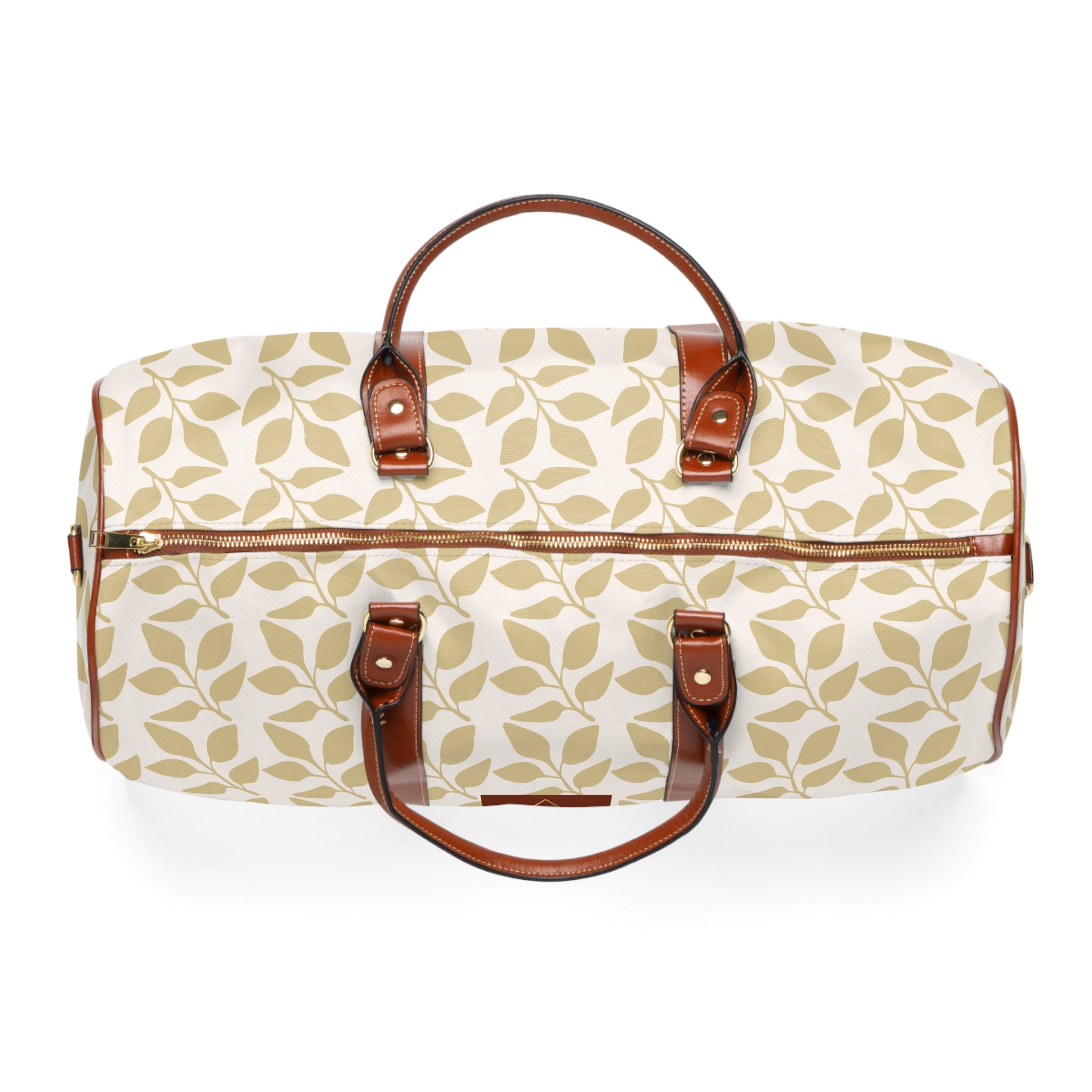 Travel Duffel with Leaf Background