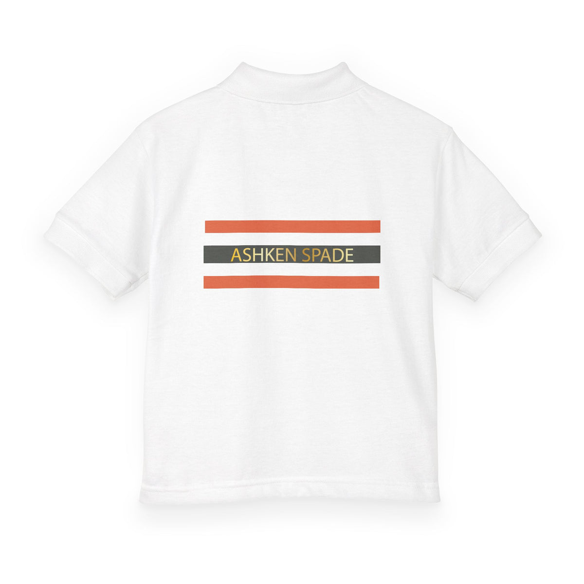 Youth Polo Shirt — 'Ashken Spade' Retro Stripe Chest & Back Logo