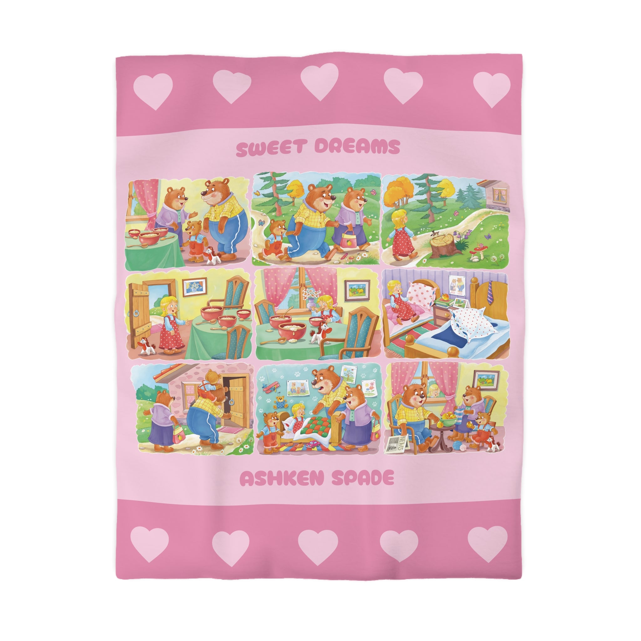 Three Bears Story Duvet Cover