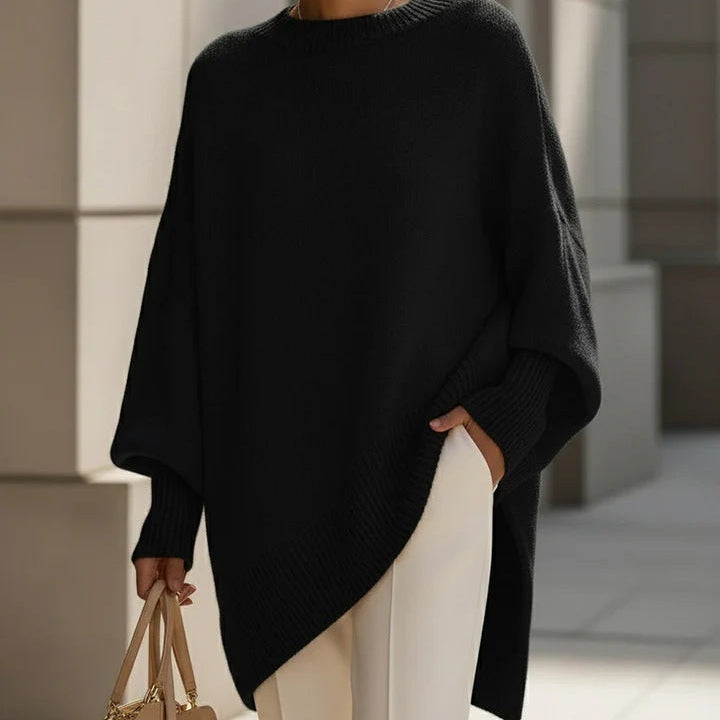 Thick Round Neck Women's Knitted Sweater