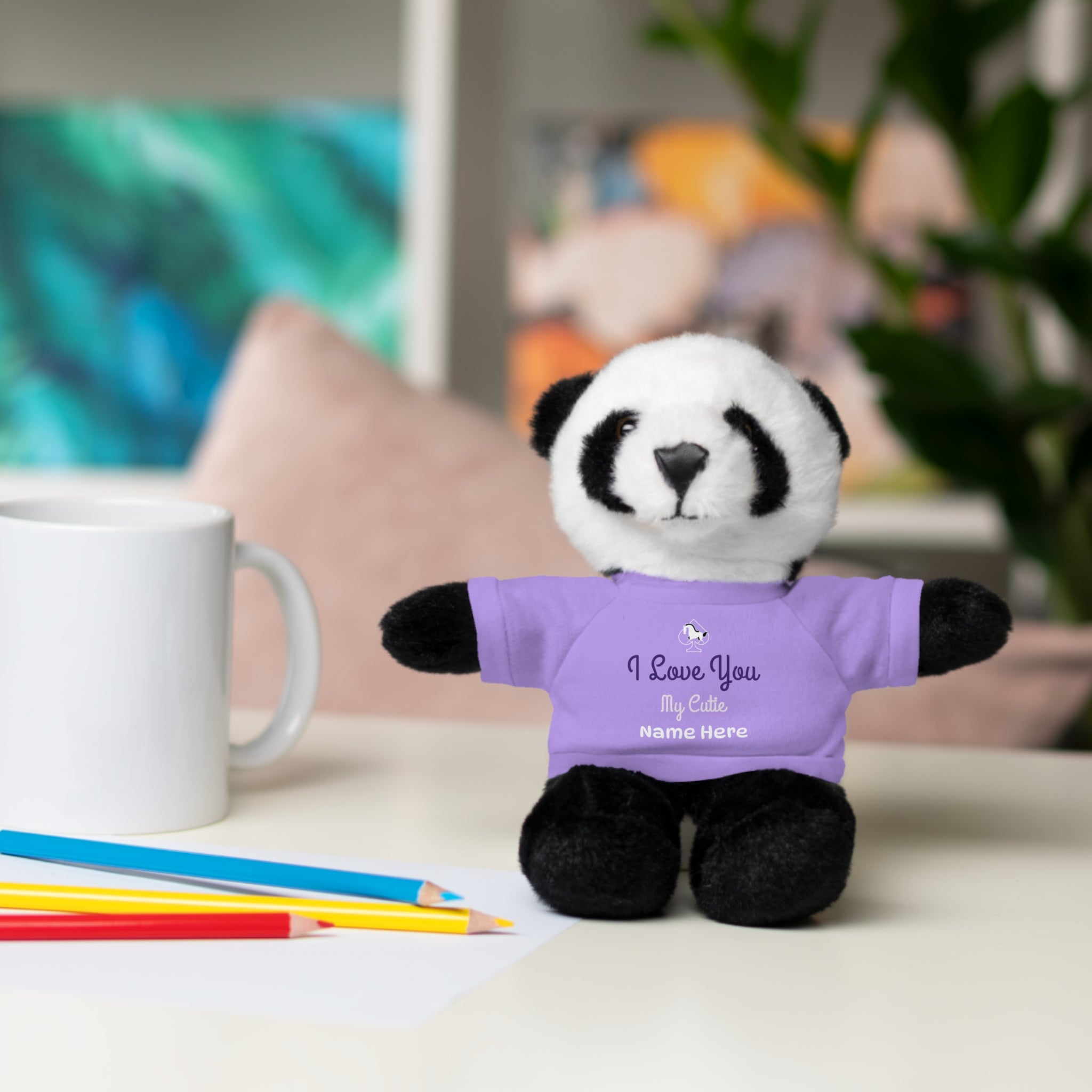 Personalized Teddy Bear with "I Love You" Tee