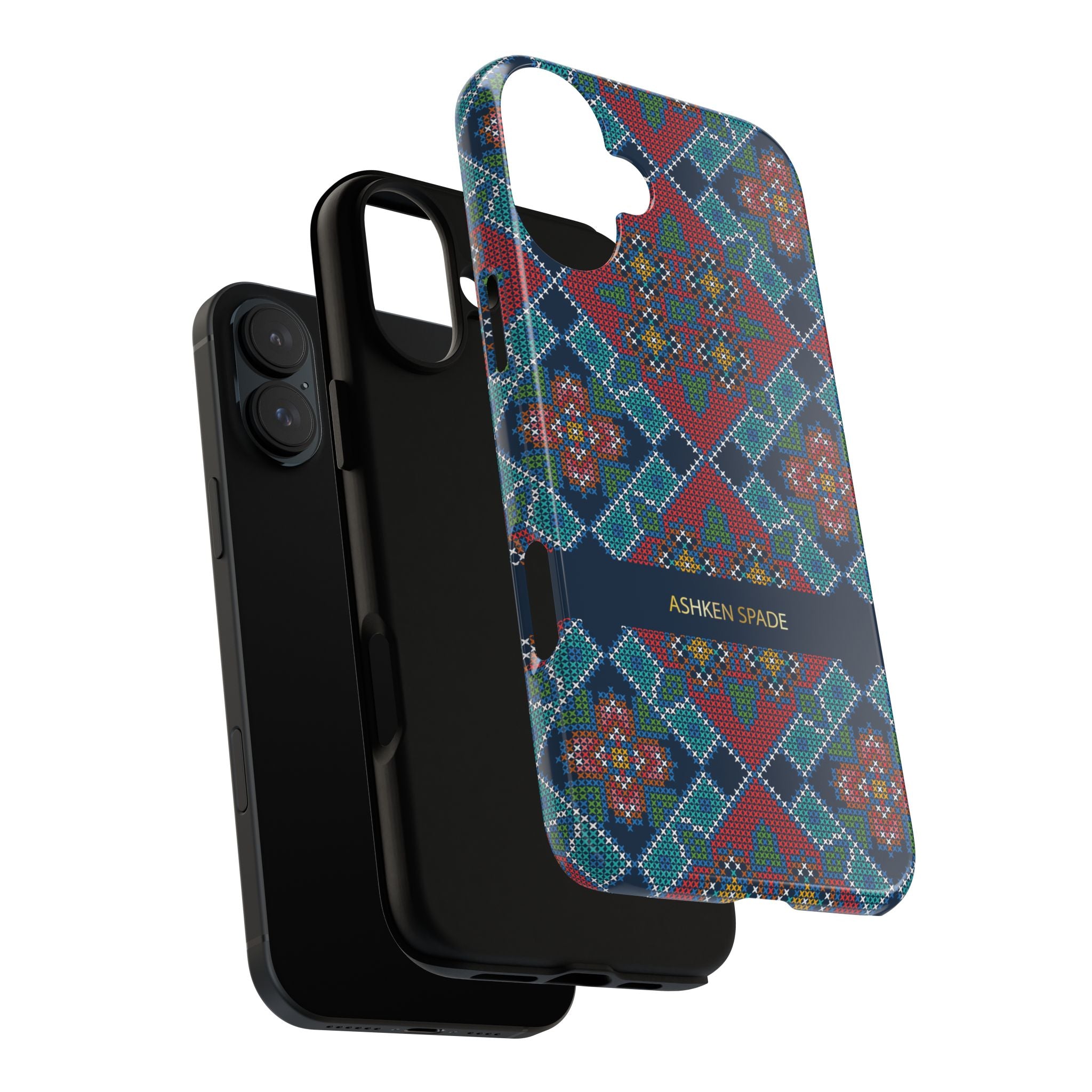 Floral Cross Stitch Phone Case