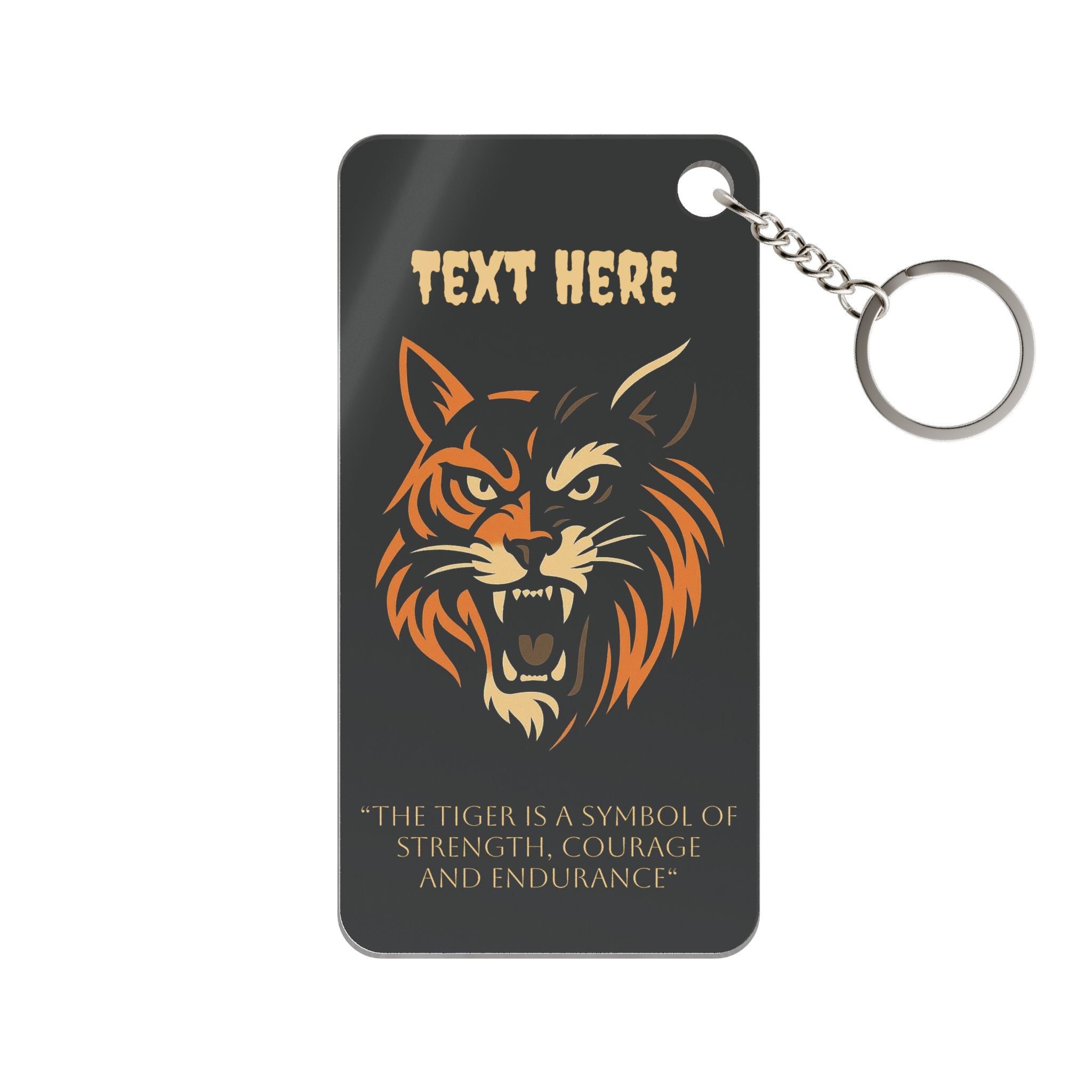 Customizable Tiger Keychain