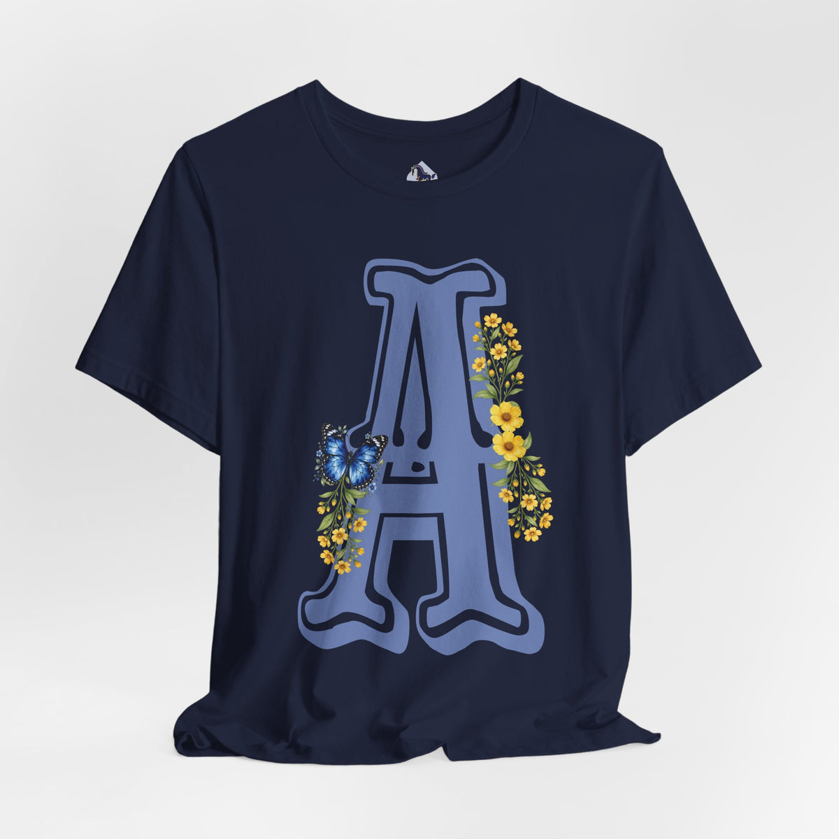 Floral Letter A Graphic T-Shirt