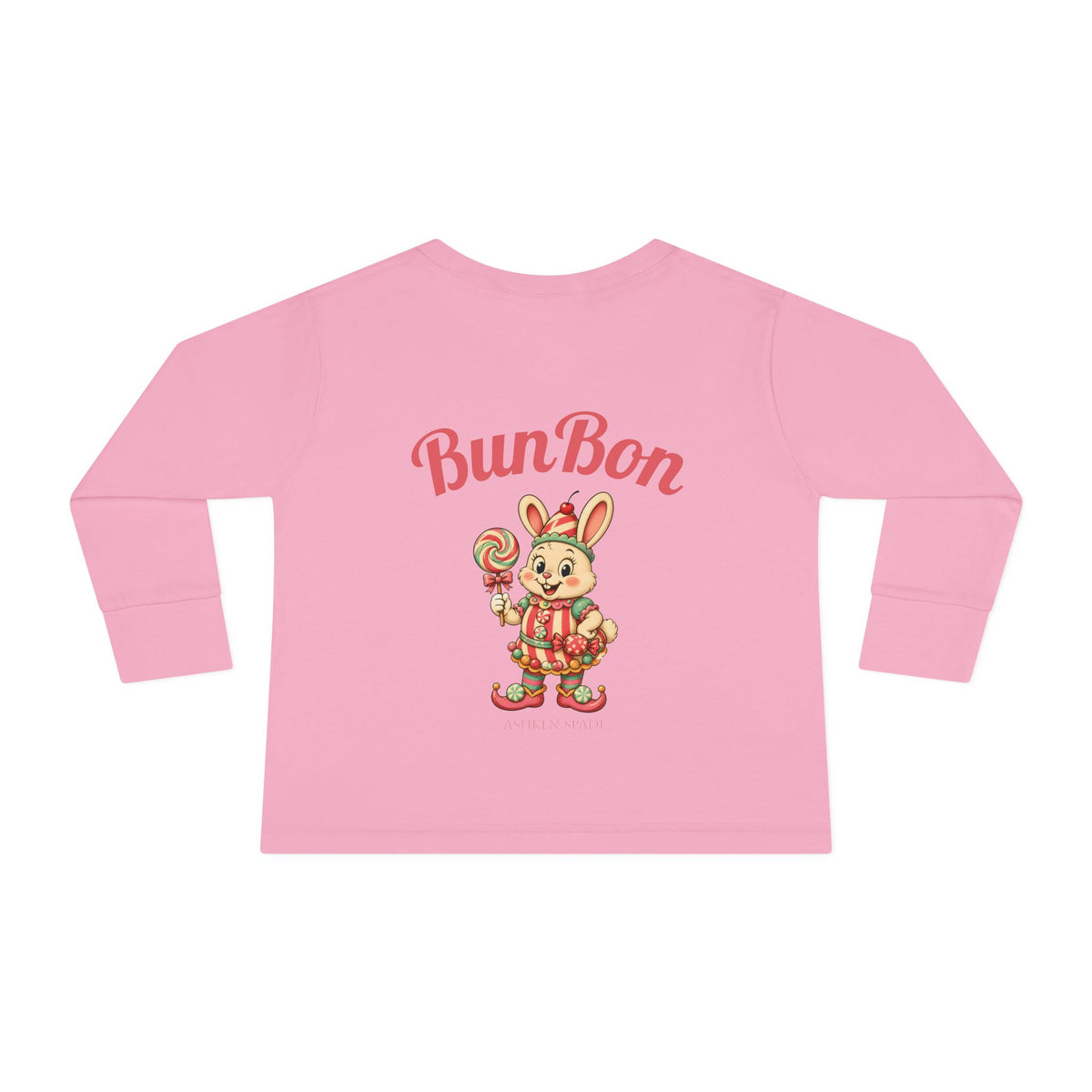 Personalized 'Bun Bon' Bunny Toddler Long Sleeve Tee