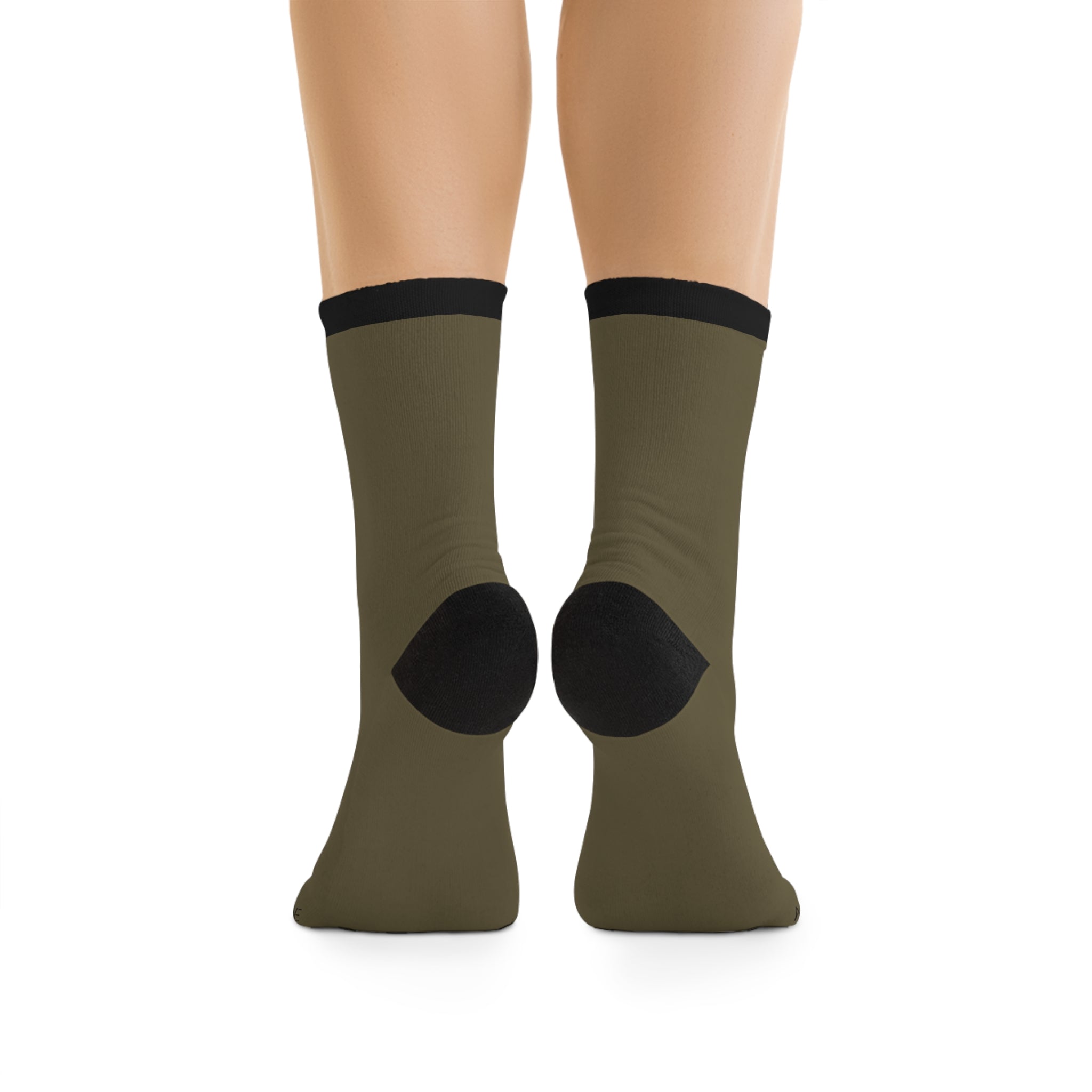 Brown Poly Crew UnisexSocks