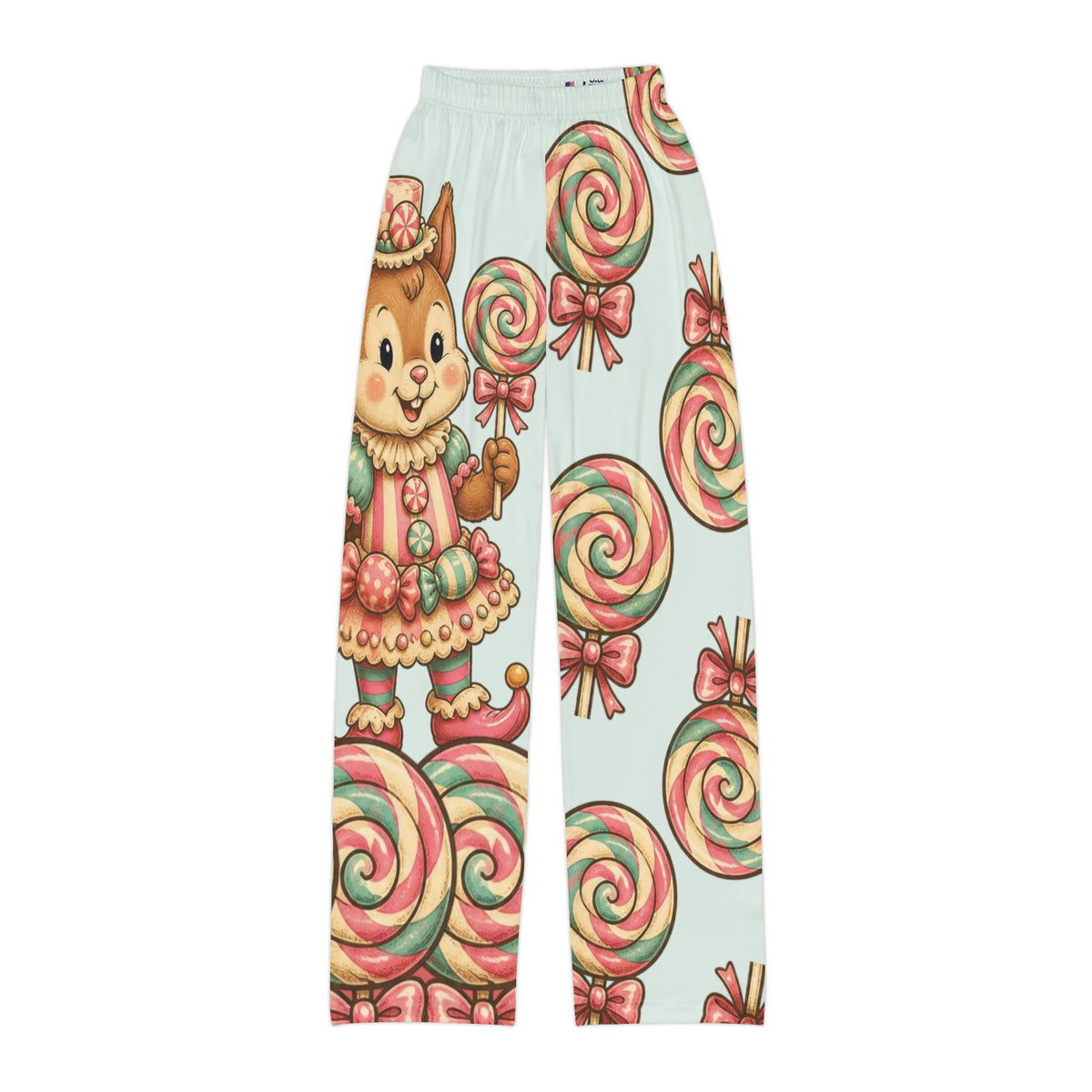 Kids Lounge Pants — Cute Squirrel & Lollipop All-Over-Print Pajama Pants