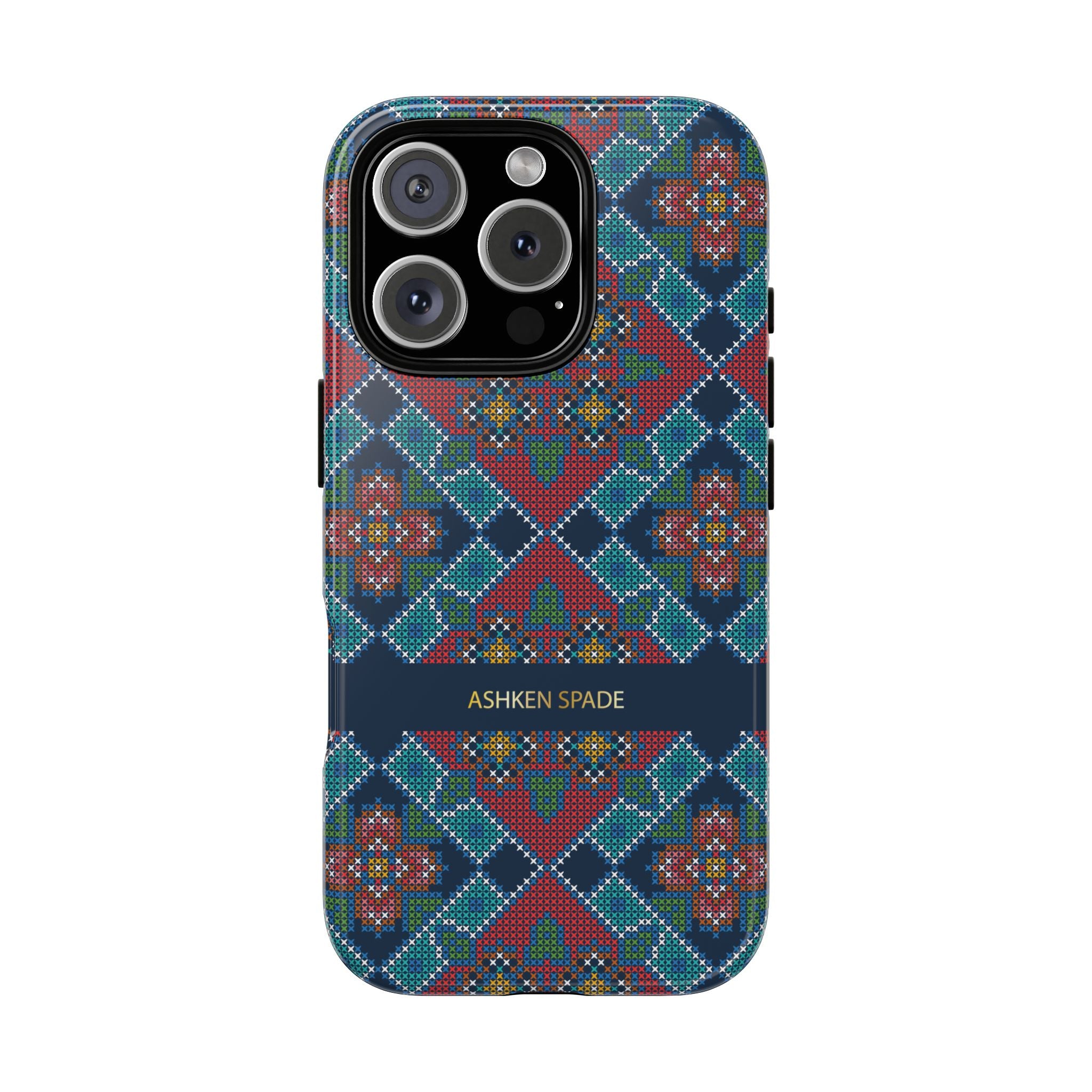 Floral Cross Stitch Phone Case