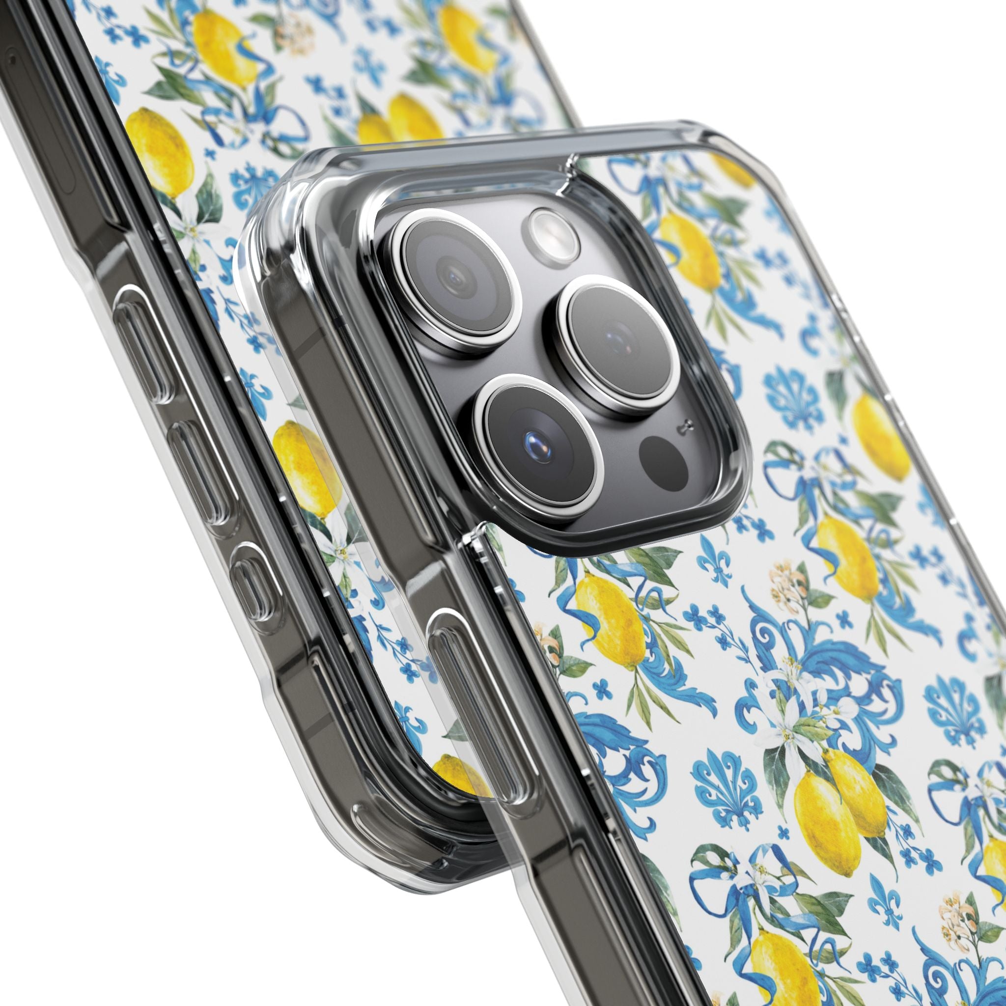Lemon Charm with Blue Ribbon Magnetic Phone Case