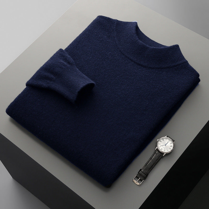 Autumn And Winter New Half-collar Wool Men's Sweater