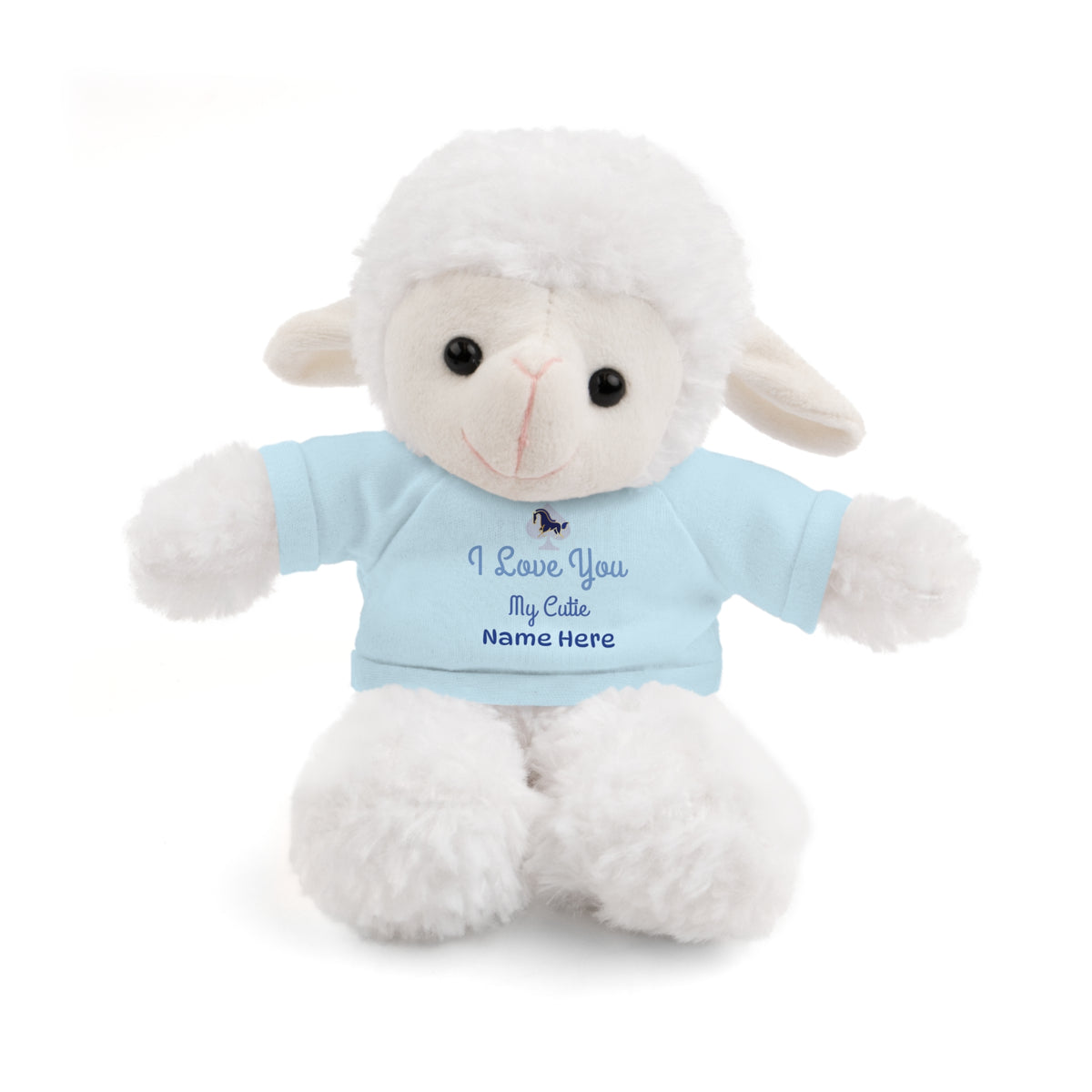 Custom Stuffed Animal with “I Love You” Tee