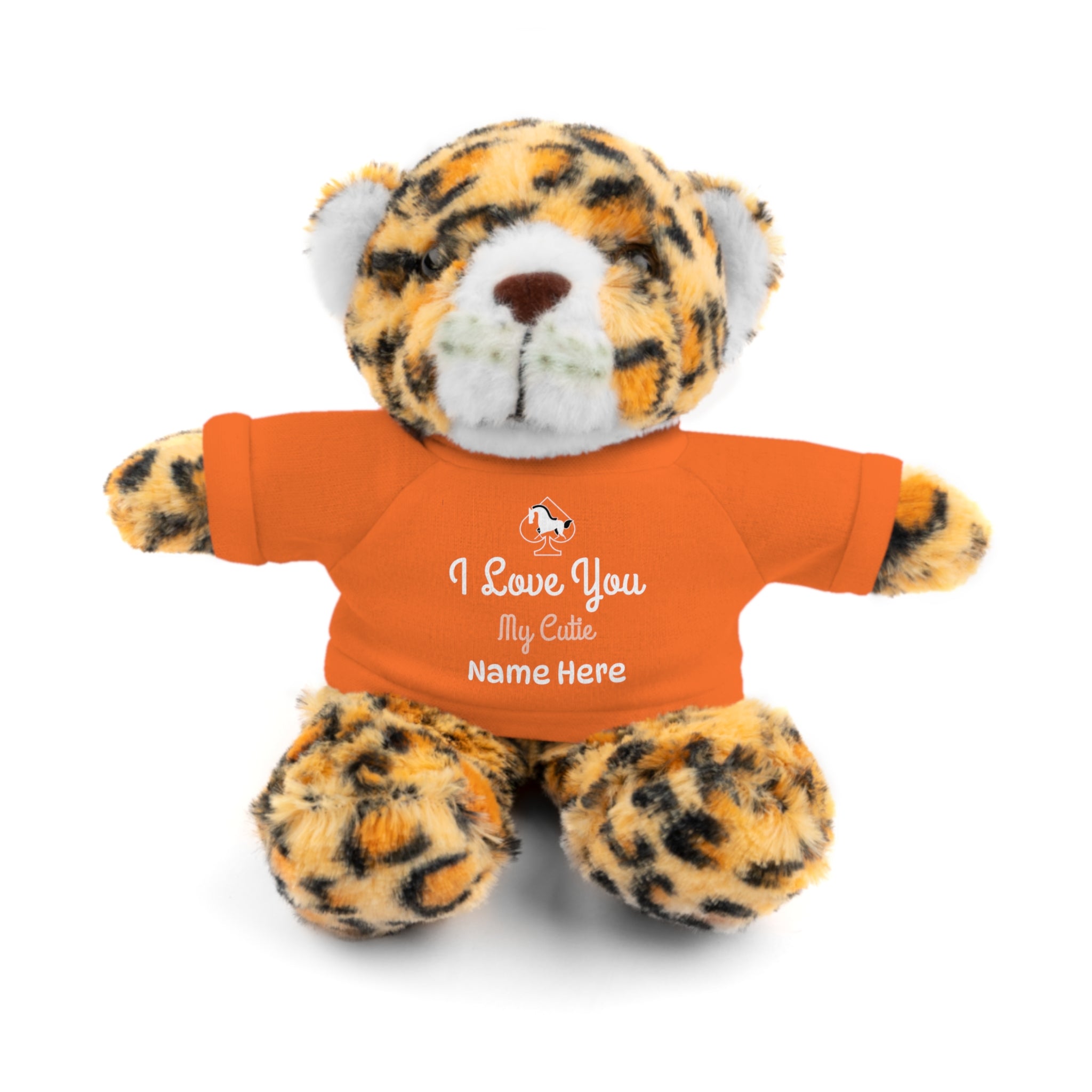 Custom Stuffed Animal with “I Love You” Tee