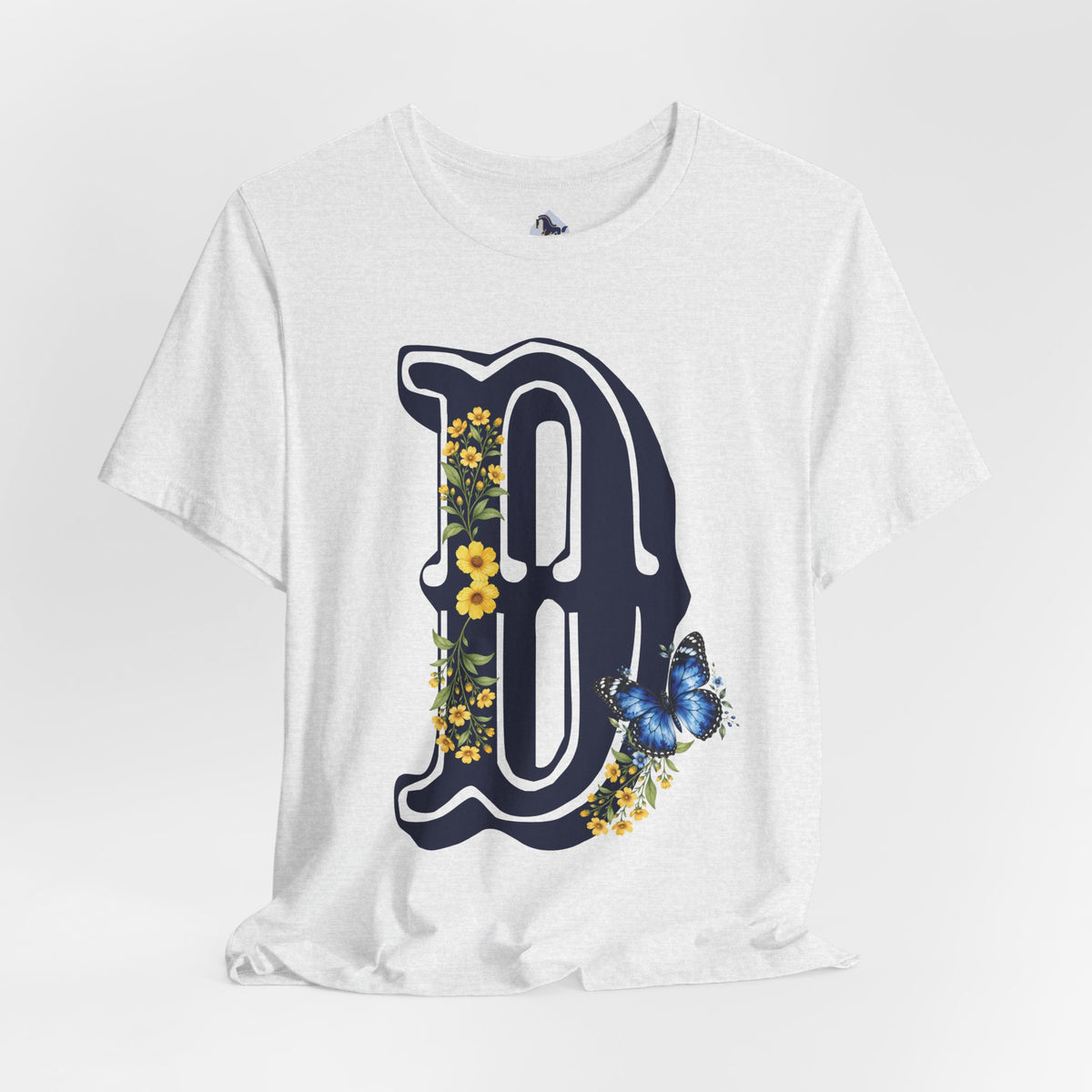 Floral Monogram B Letter T-Shirt