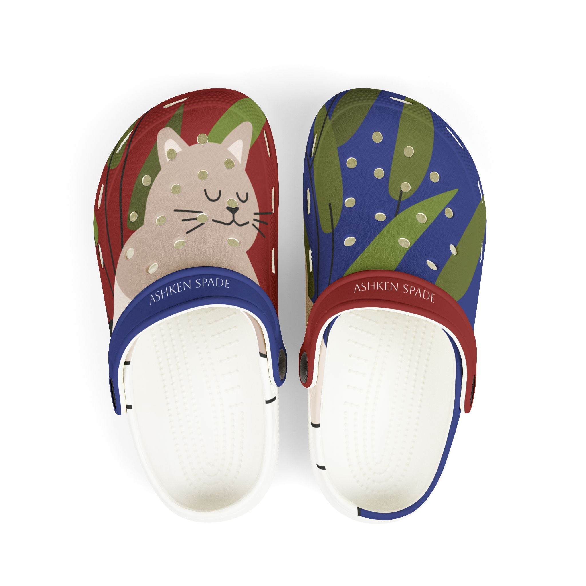 Cat With Plant Kid's Crocks