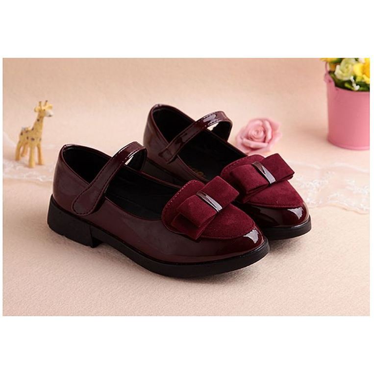 Girls Glossy Leather Princess Shoes