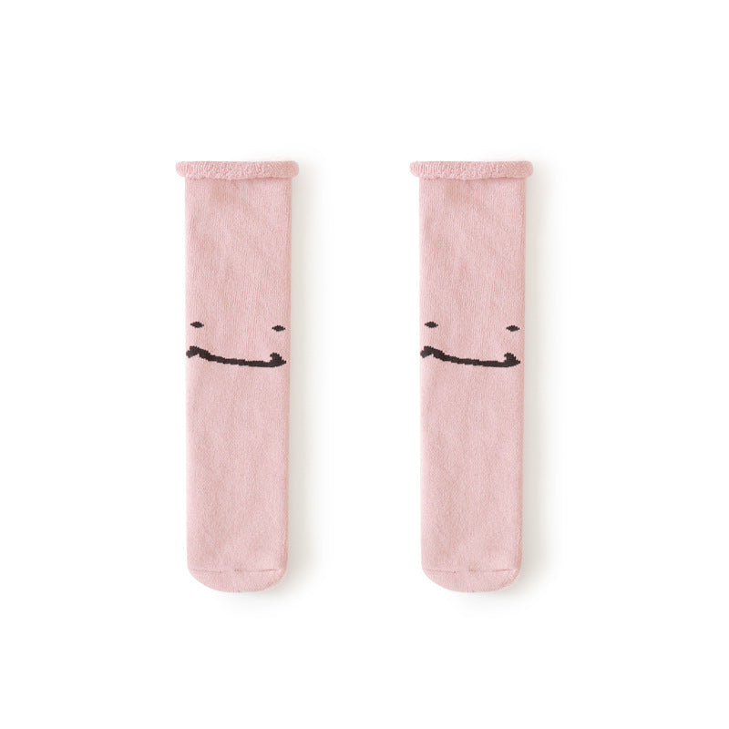 Children's Socks Autumn And Winter Thickening Plus Pile Loop Long Tube