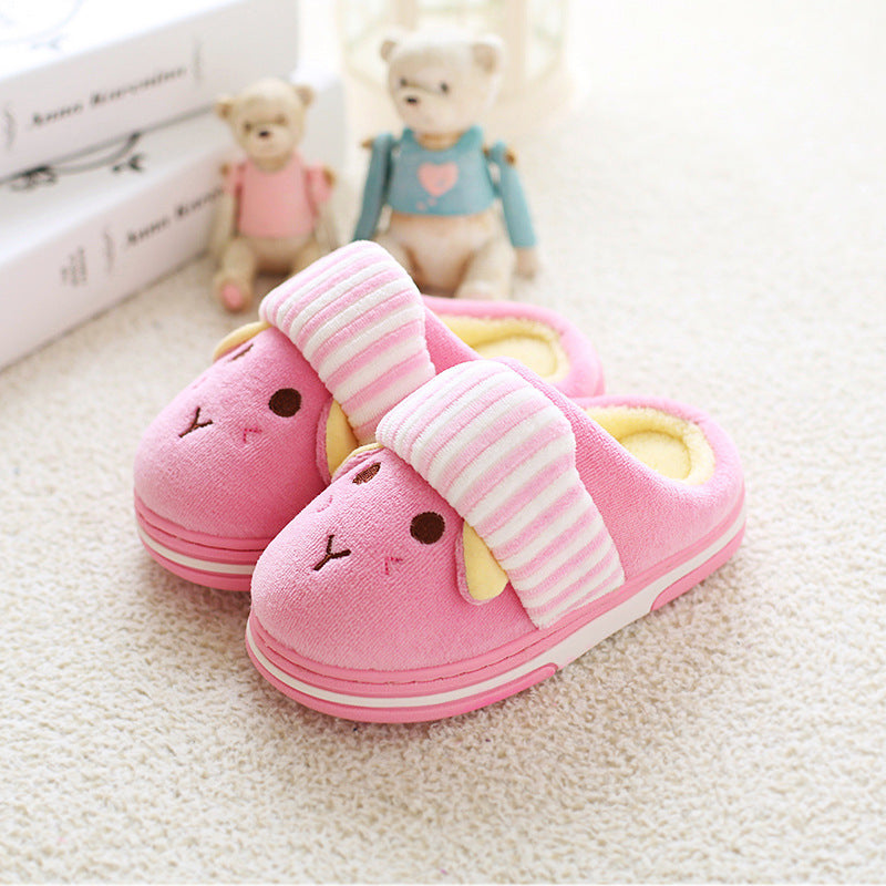 Cute Rabbit Winter Slippers for Girls & Babies