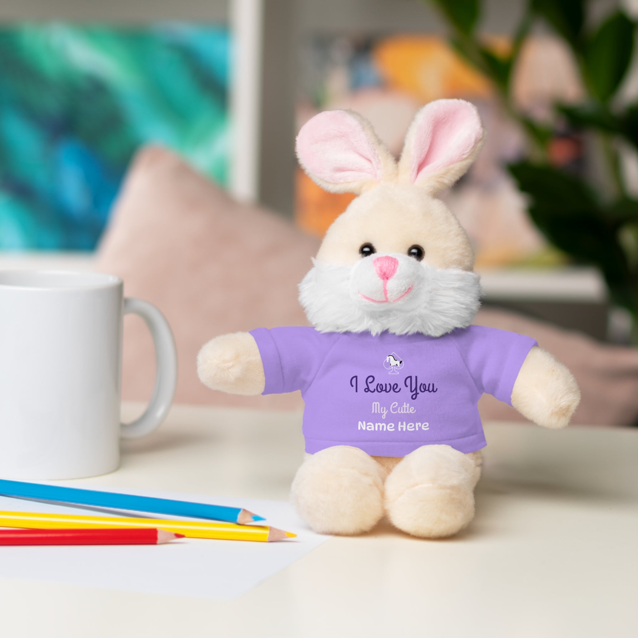 Personalized Teddy Bear with "I Love You" Tee