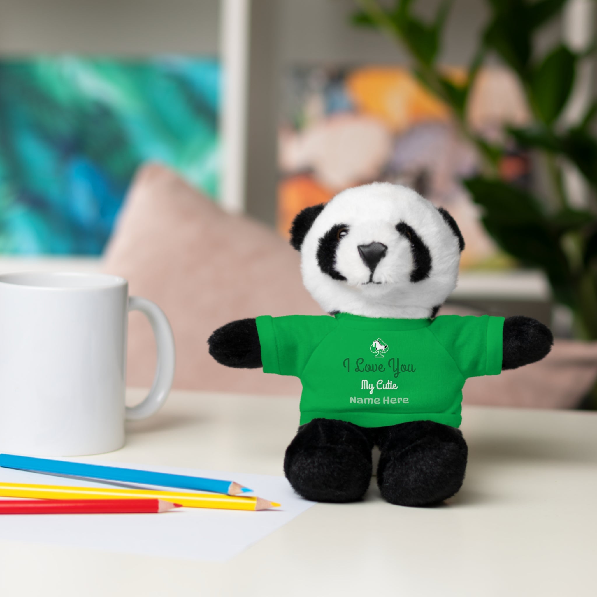 Personalized Teddy Bear with "I Love You" Tee