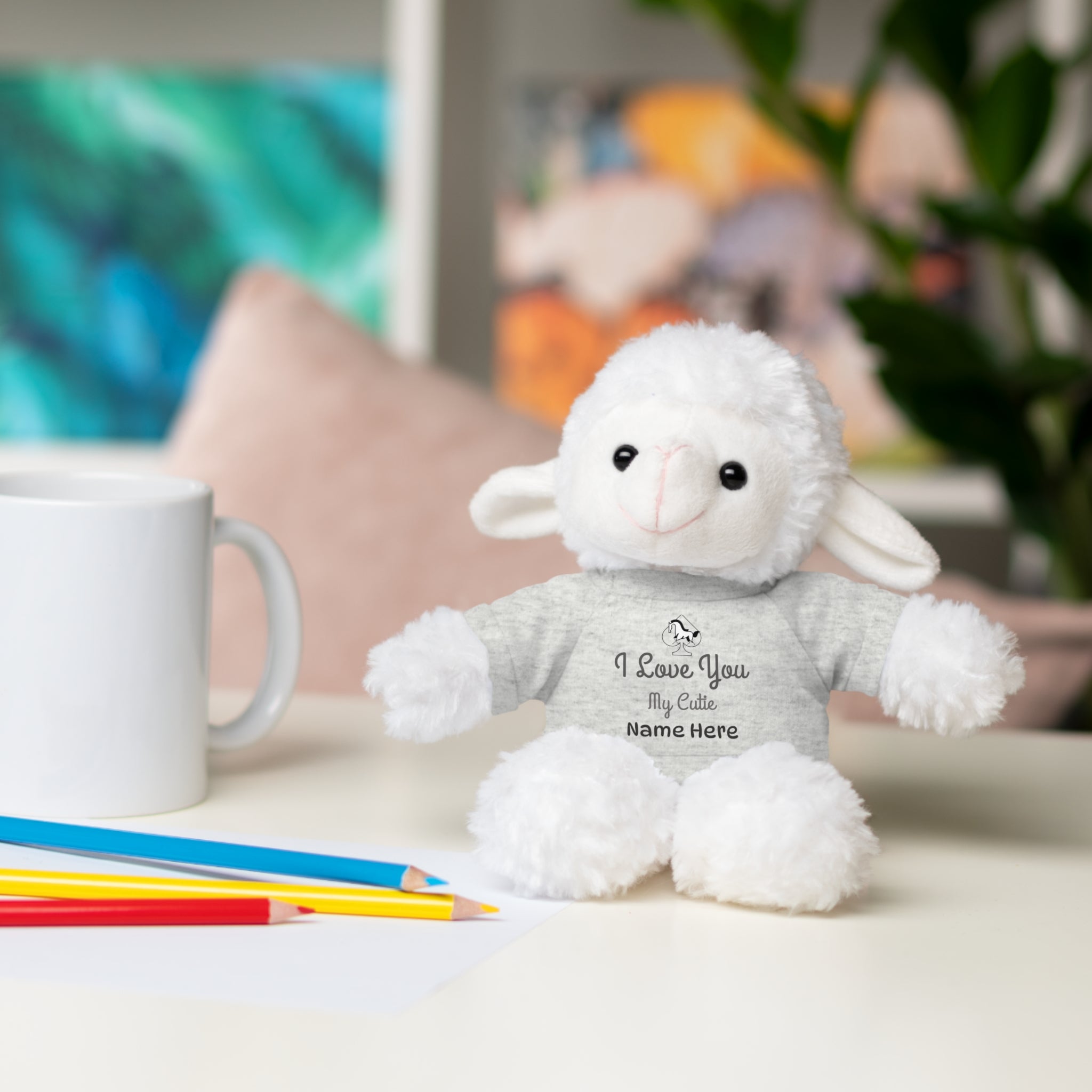 Personalized Teddy Bear with "I Love You" Tee