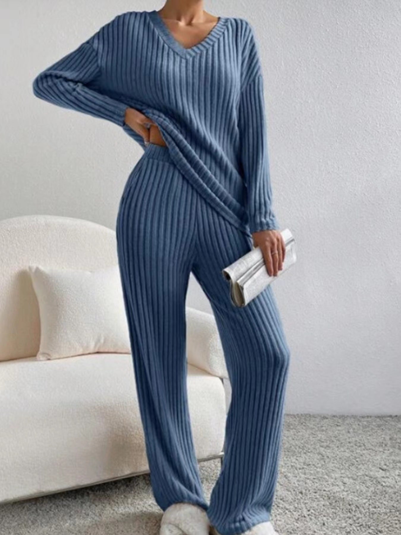 Women's Straight-leg Pants Elegant Loose Suit