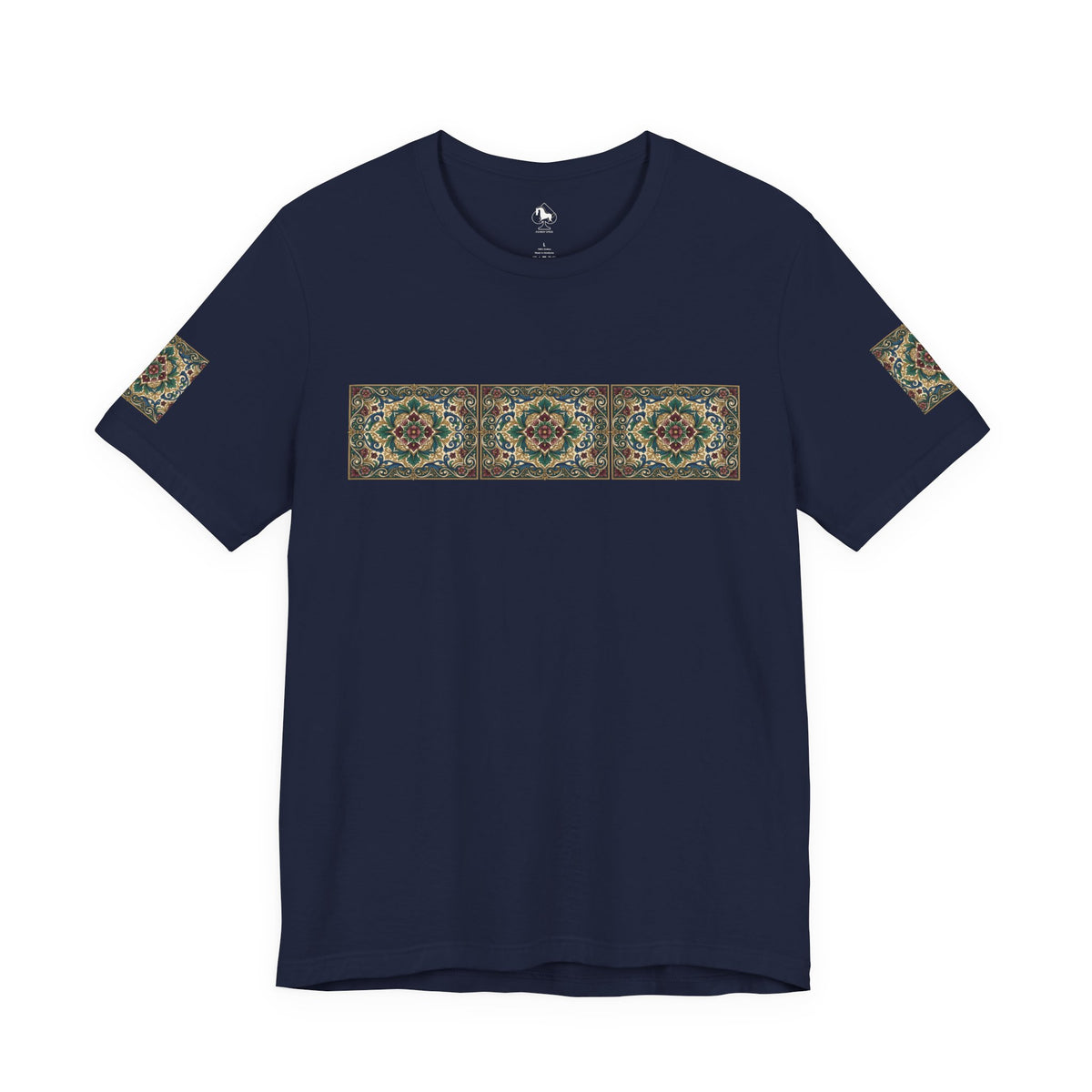 Ornate Floral Pattern Graphic Tee
