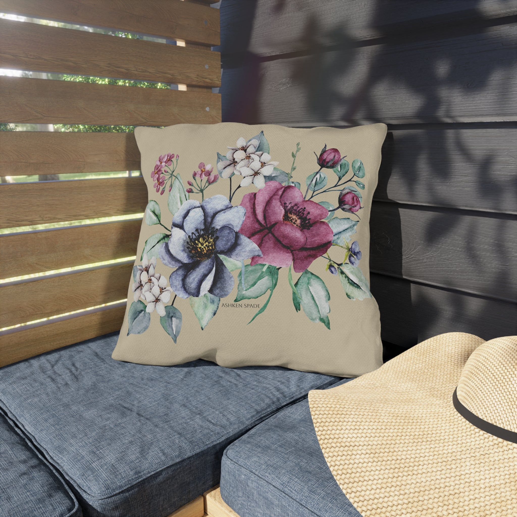 Copy of Gray Cushion With Flower