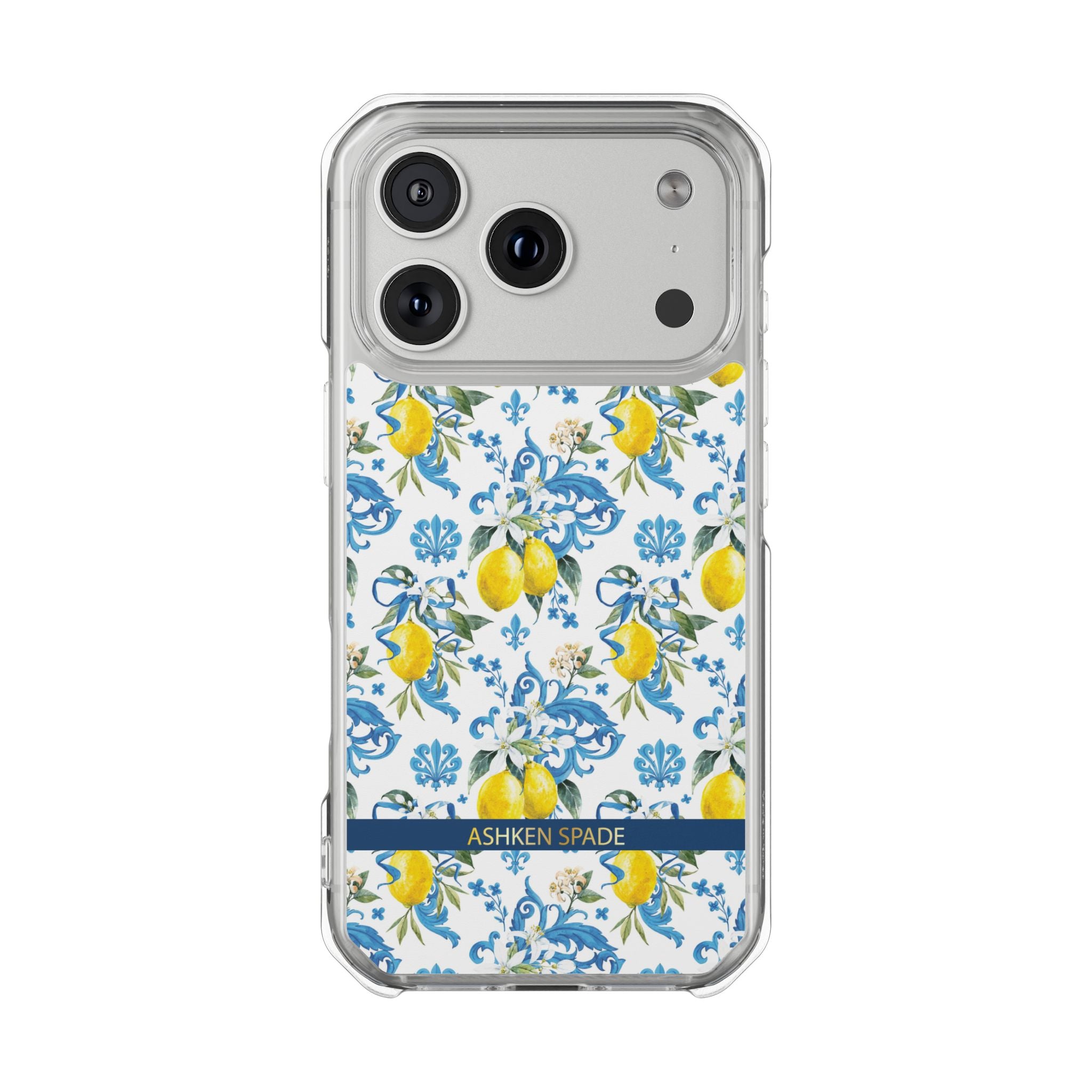Lemon Charm with Blue Ribbon Magnetic Phone Case