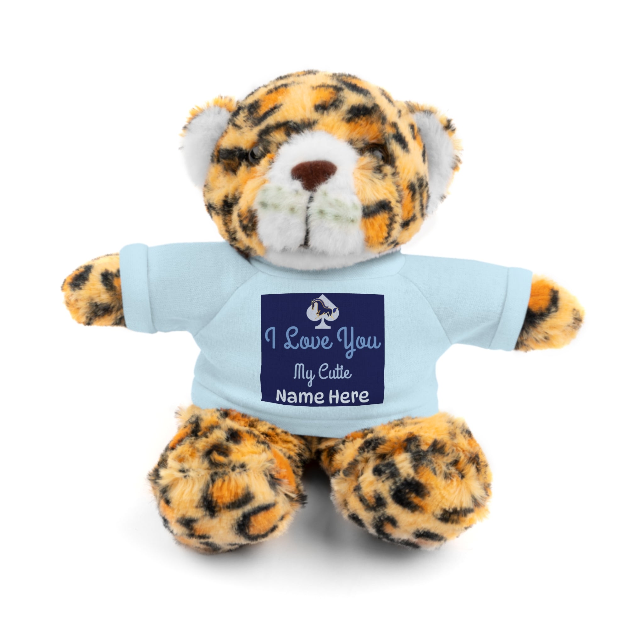 Personalized Teddy Bear with "I Love You" Tee