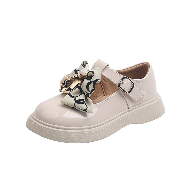 Shiny Bow Luxe Girls Shoes