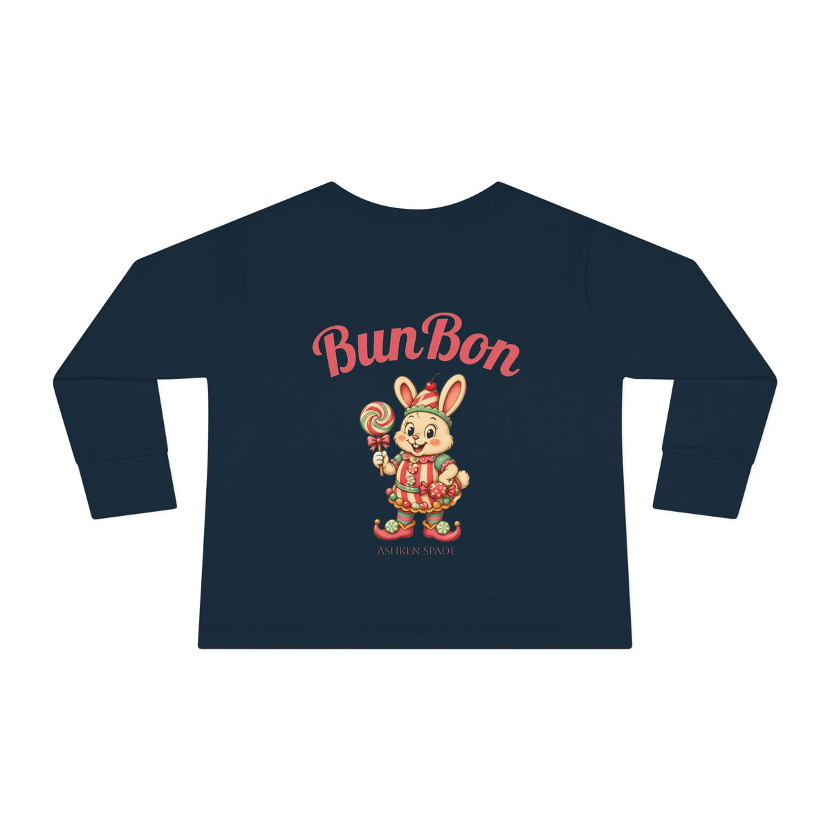 Personalized 'Bun Bon' Bunny Toddler Long Sleeve Tee