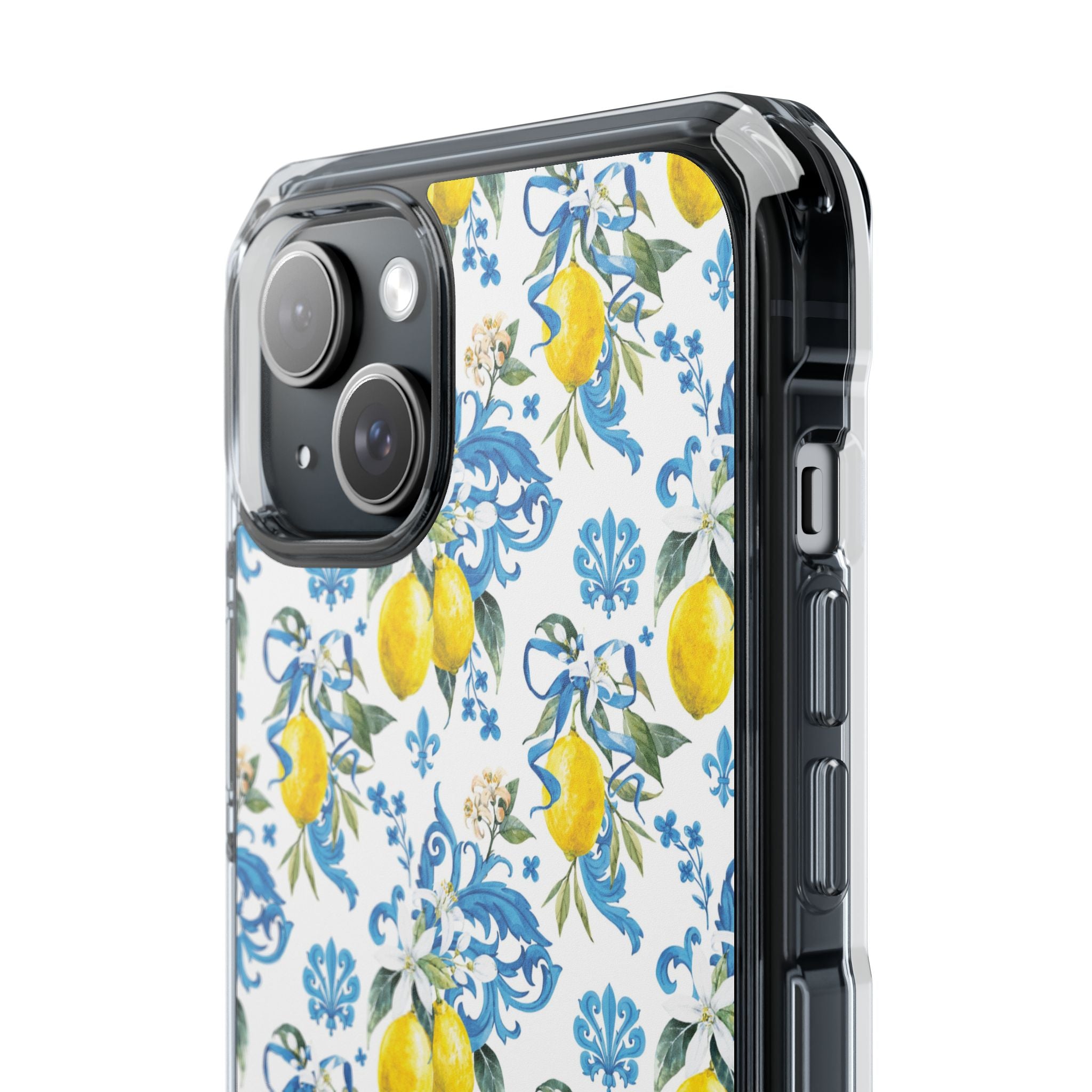 Lemon Charm with Blue Ribbon Magnetic Phone Case