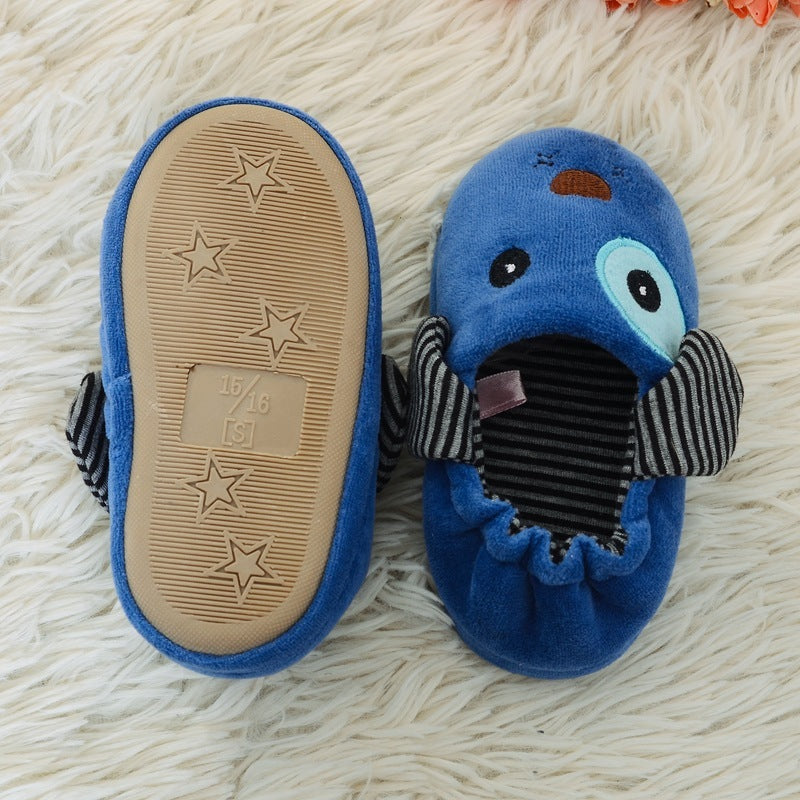 Children's Plush Puppy Cotton Slippers