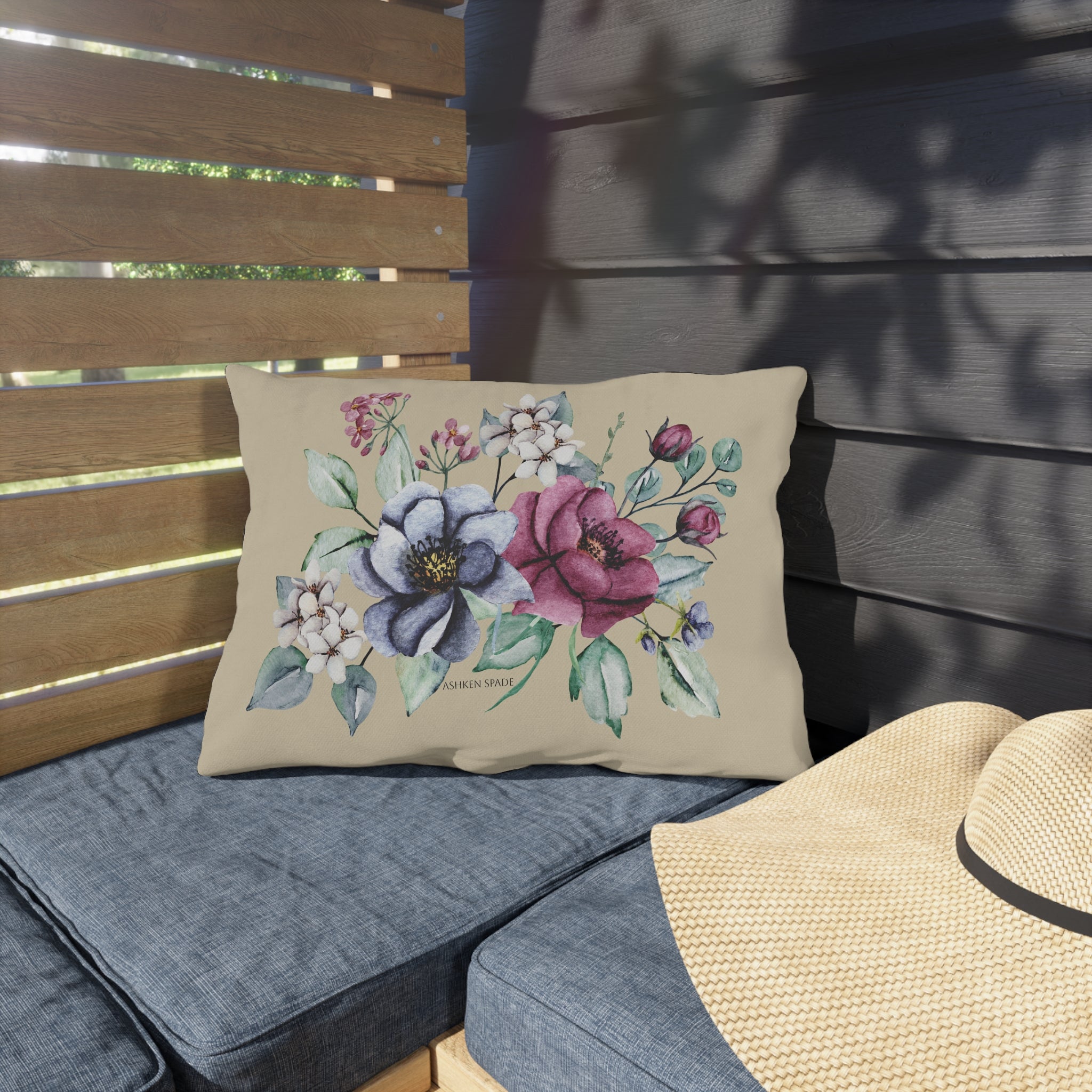 Copy of Gray Cushion With Flower