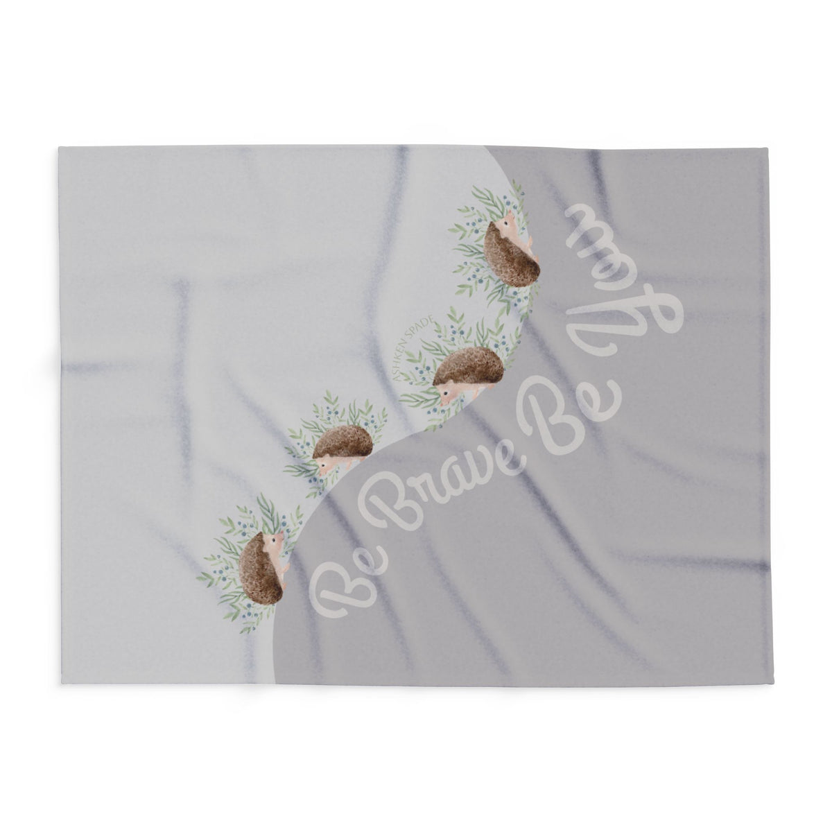 "Be Brave Be You" Cozy Polar Hedgehog Throw
