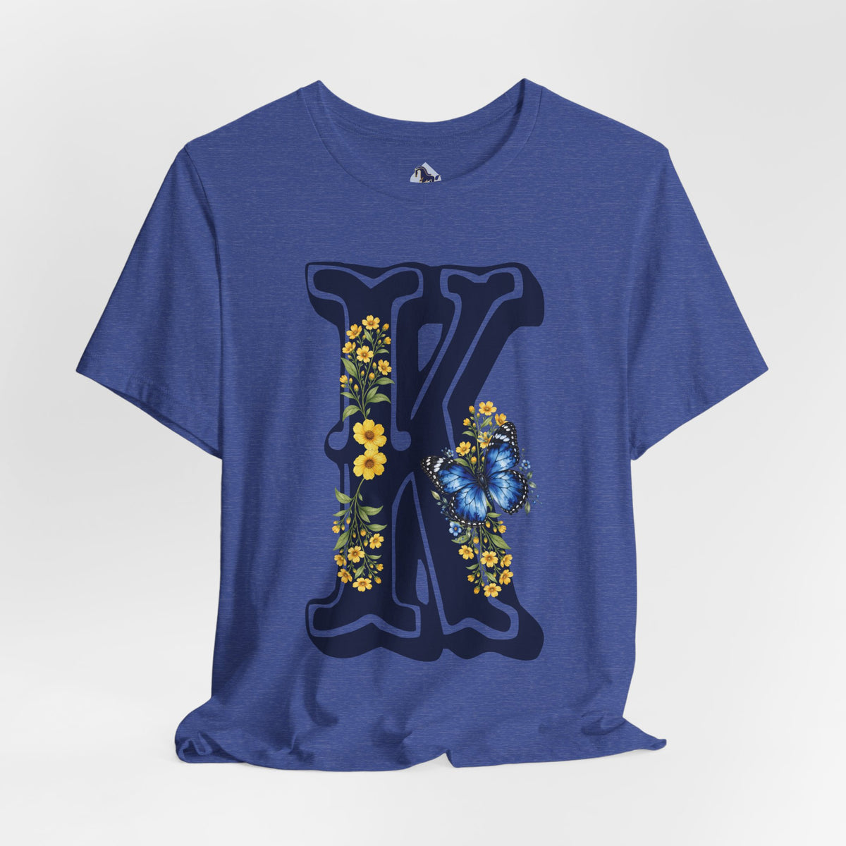 Floral Butterfly Letter K T-Shirt