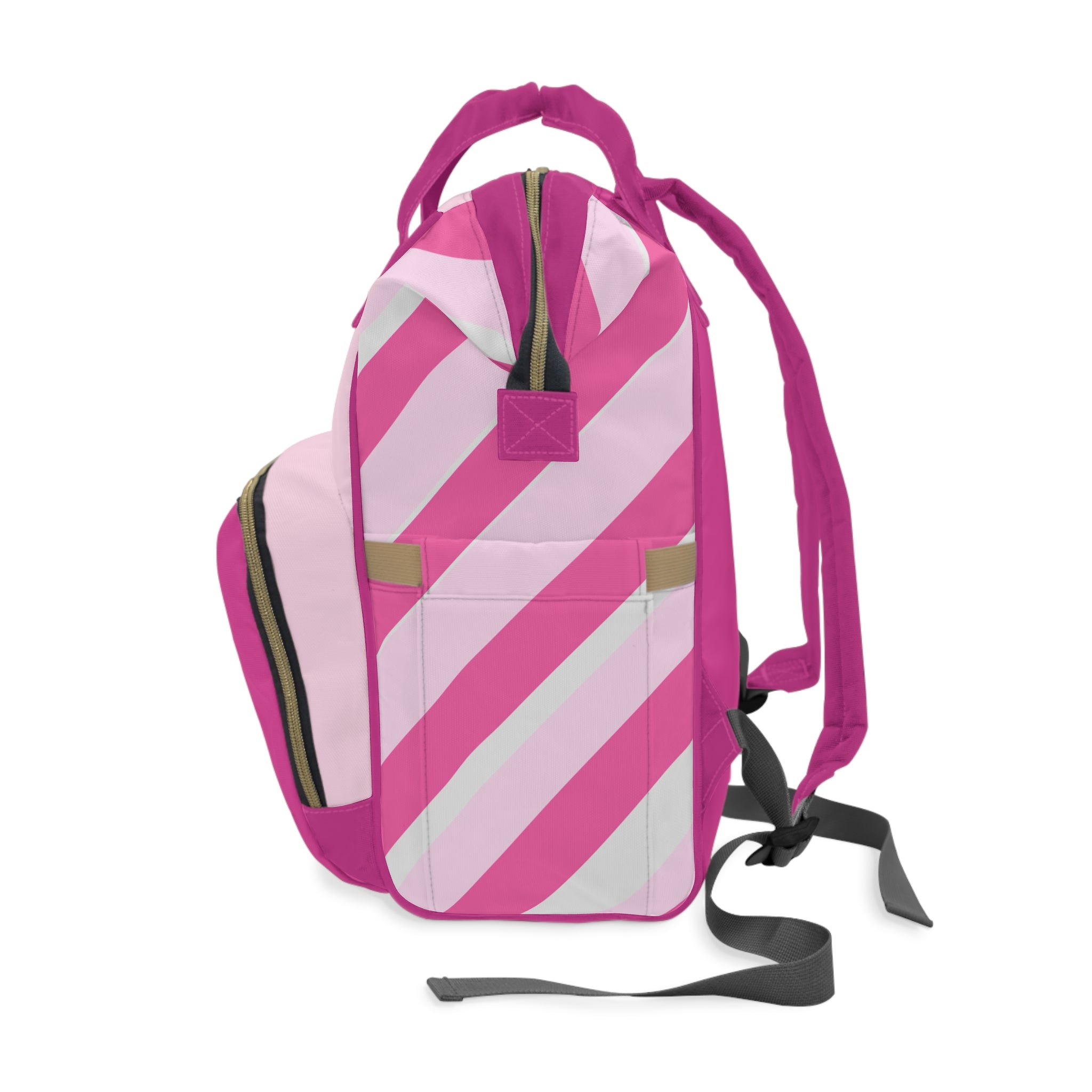 Pink Unicorn Diaper Backpack – Multifunctional Baby Changing Bag with Spade Logo