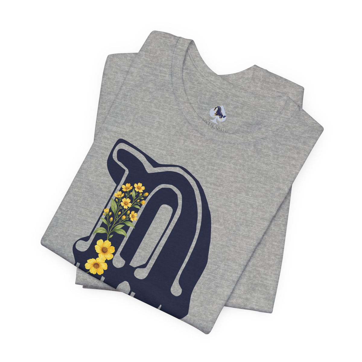 Floral Monogram B Letter T-Shirt