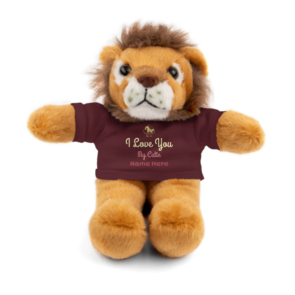 Custom Stuffed Animal with “I Love You” Tee
