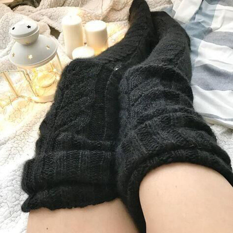 Long Tube Knitted Pile Socks