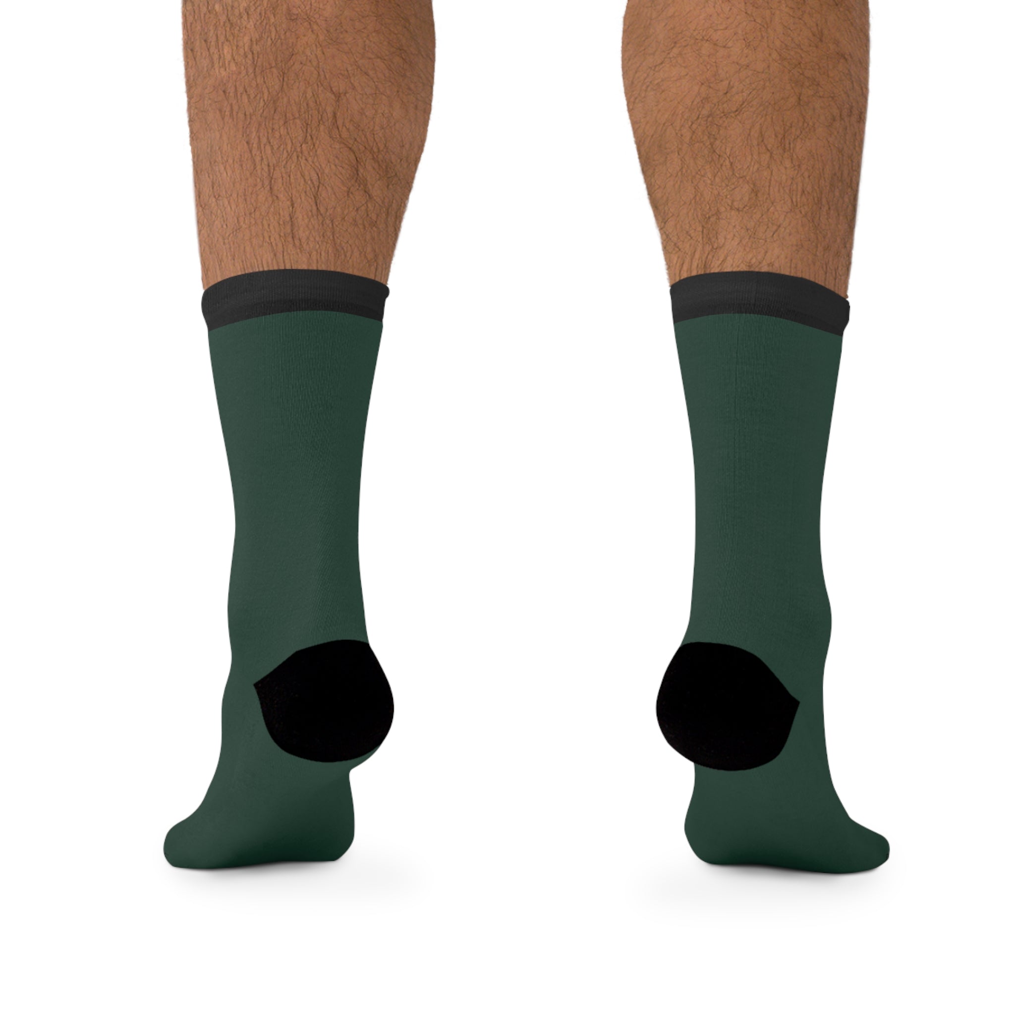 Green Poly Crew Unisex Socks