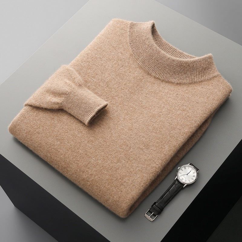 Autumn And Winter New Half-collar Wool Men's Sweater
