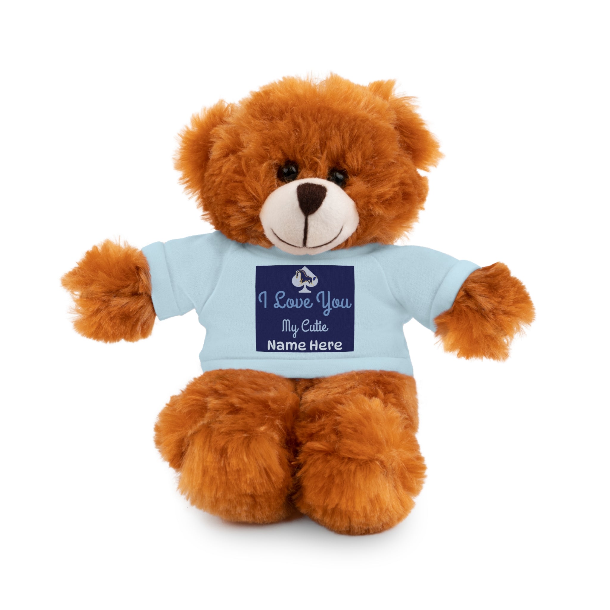 Personalized Teddy Bear with "I Love You" Tee