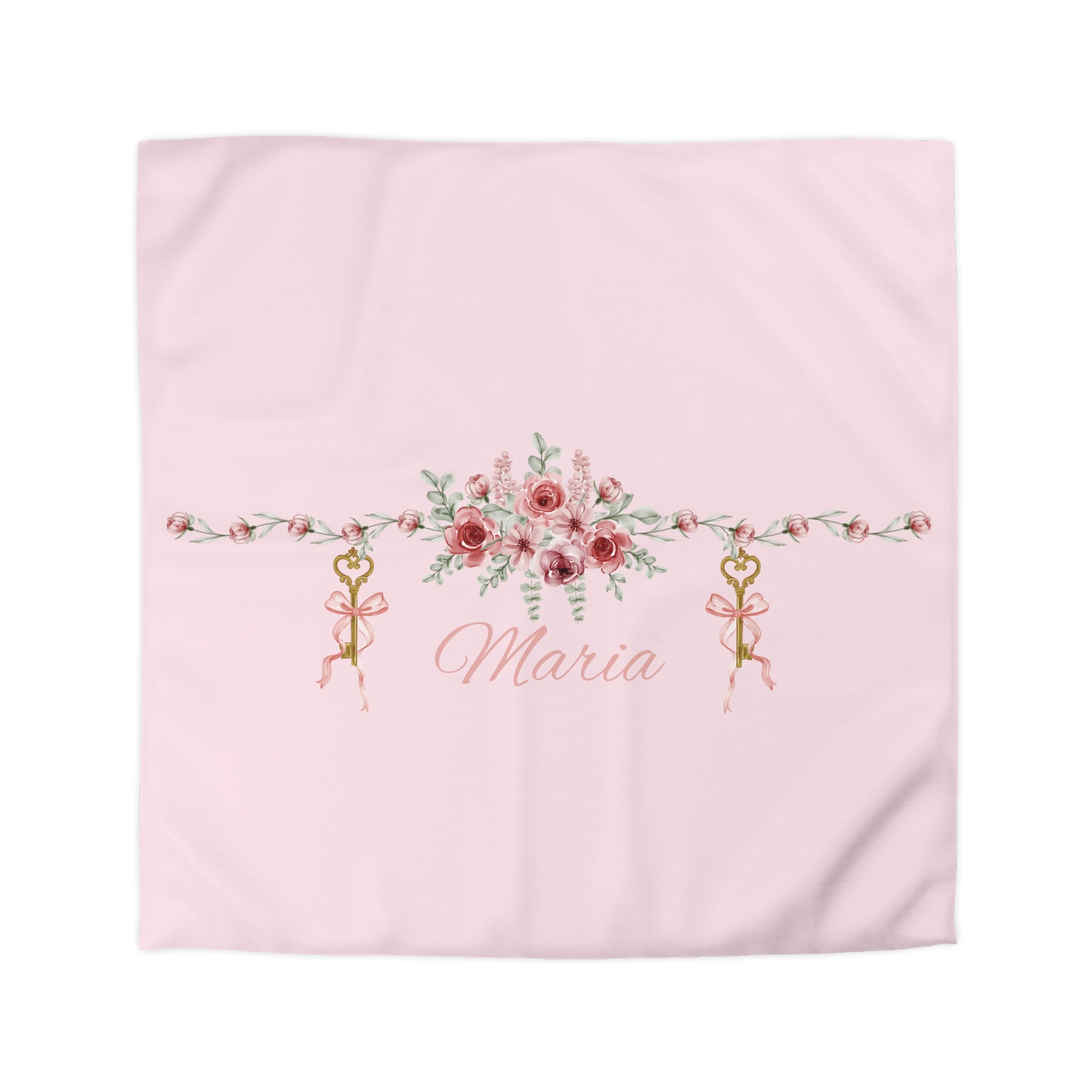 Floral Key Bouquet Duvet Cover